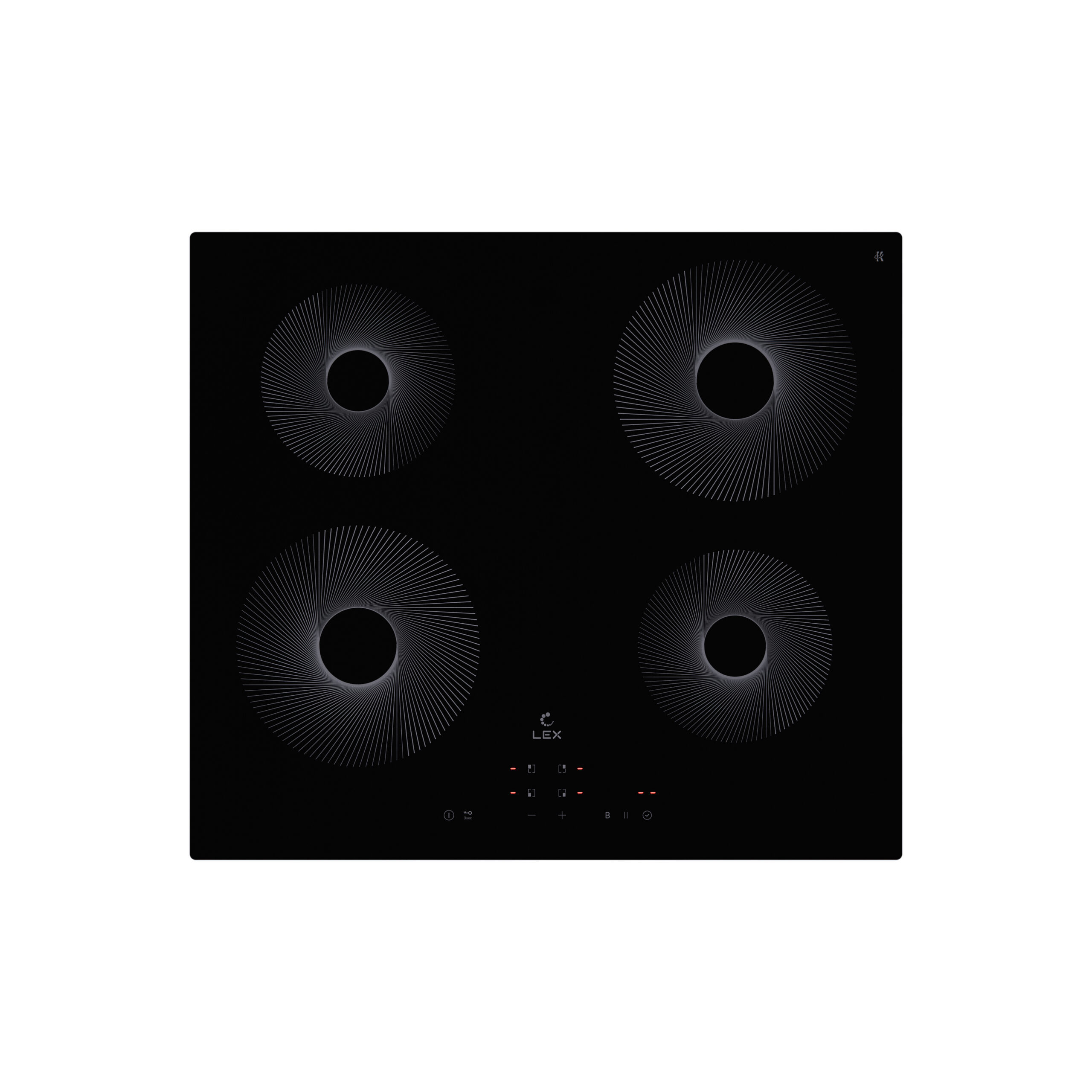 Изображение товара Индукционная варочная панель Lex EVI 640 R1 BL 4 конфорки сенсорное управление черный
