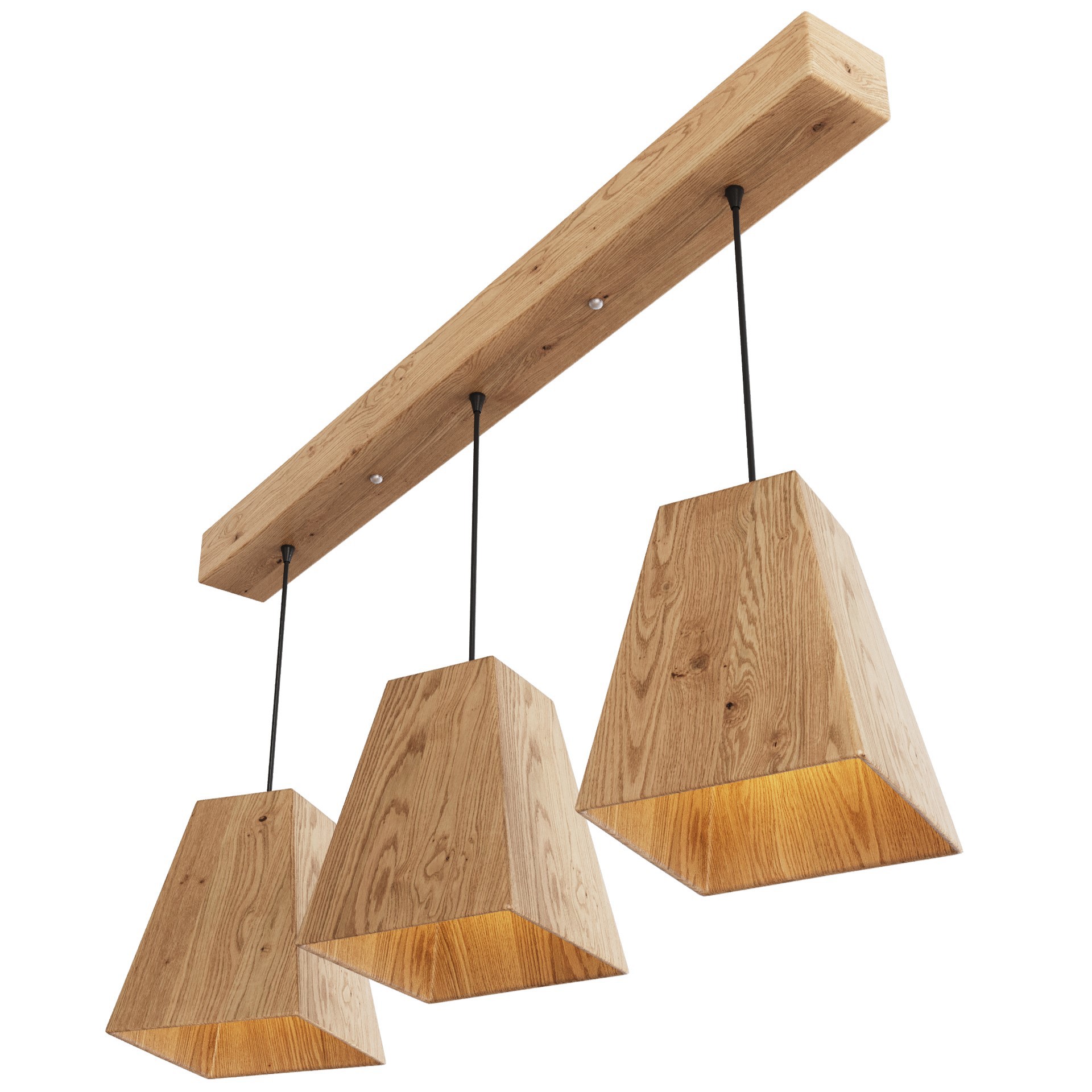 Изображение товара Подвесной деревянный светильник ABSOLUT SKANDIC Син 3 с нейтральным белым светом