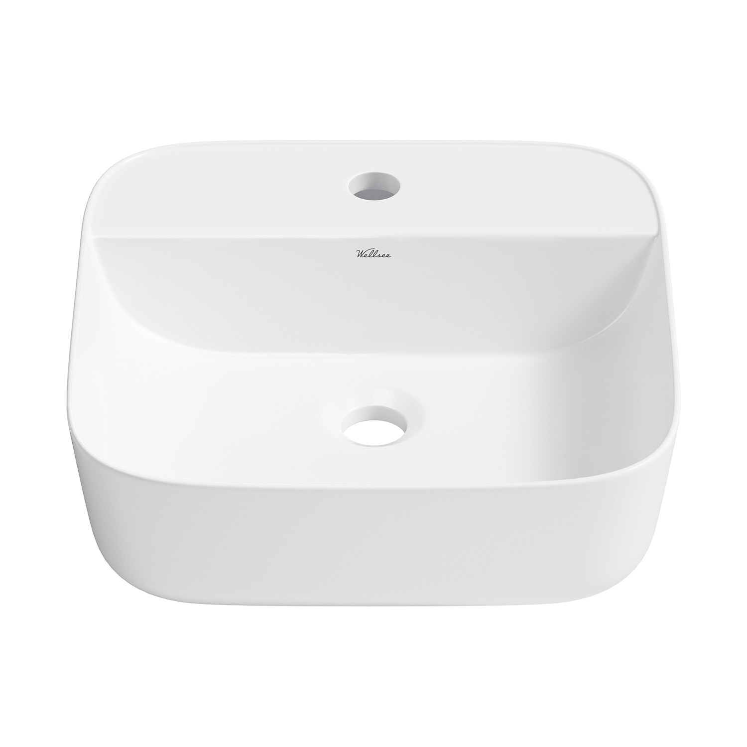 Изображение товара Раковина накладная для ванной Wellsee Preen 40 см глянцевая белая Польша