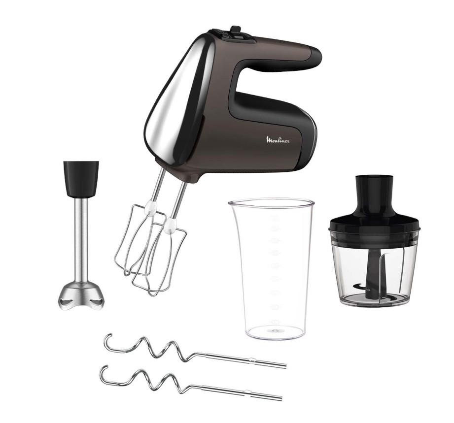 Изображение товара Ручной миксер Moulinex Powermix Silence HM653910 600 Вт с насадками из нержавеющей стали