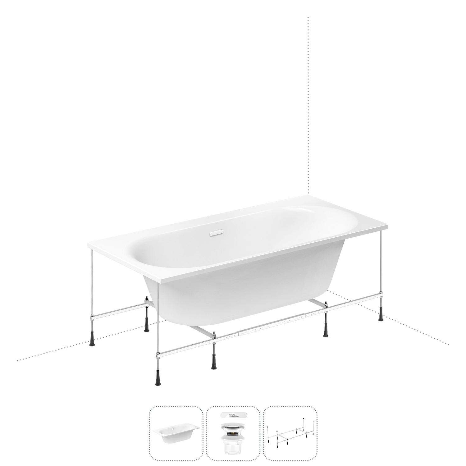 Изображение товара Прямоугольная ванна WELLSEE 20216806R акрил 180x90см