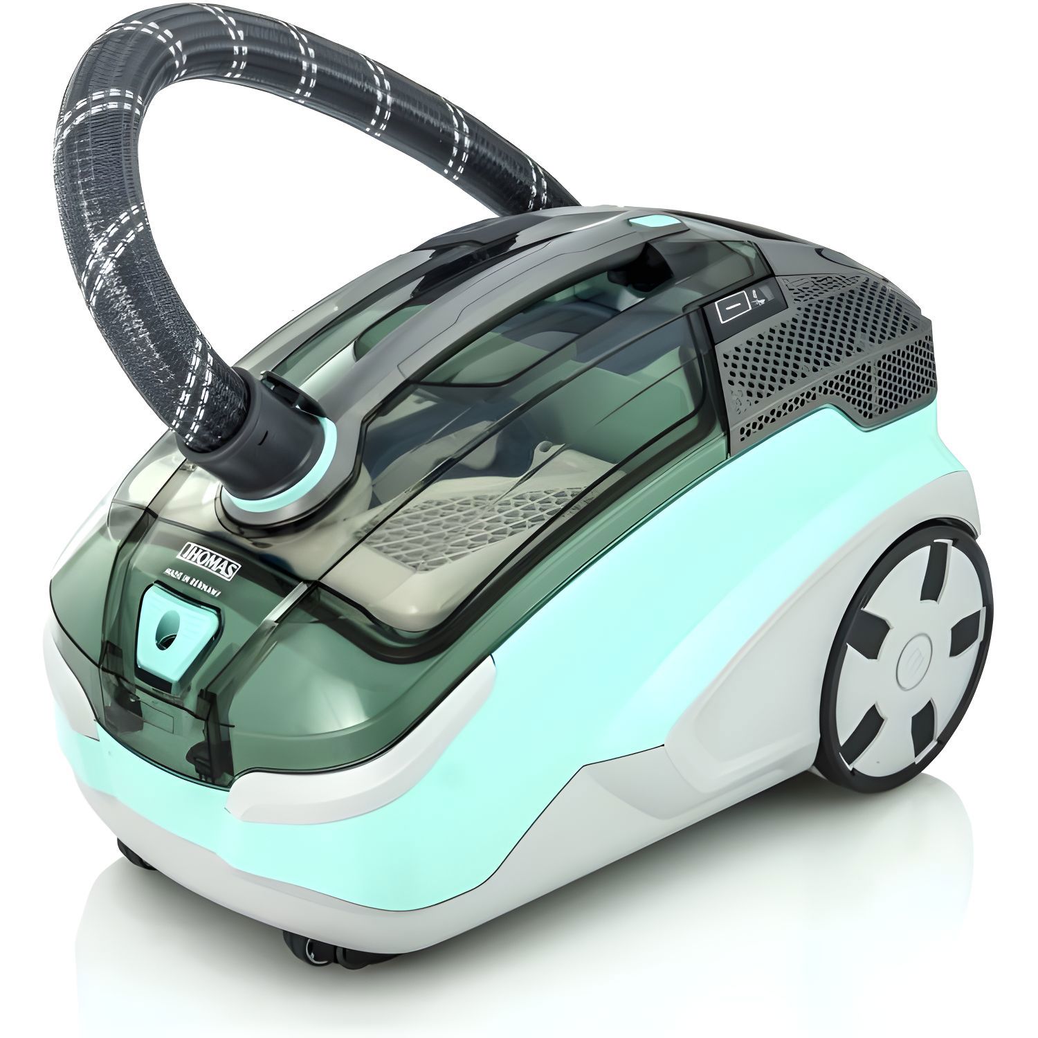 Изображение товара Пылесос с пылесборником с влажной уборкой Thomas X10 parquet 1700 Вт 1.8 л цвет серый/серебристый Изображение товара Пылесос с пылесборником с влажной уборкой Thomas X10 parquet 1700 Вт 1.8 л цвет серый/серебристый