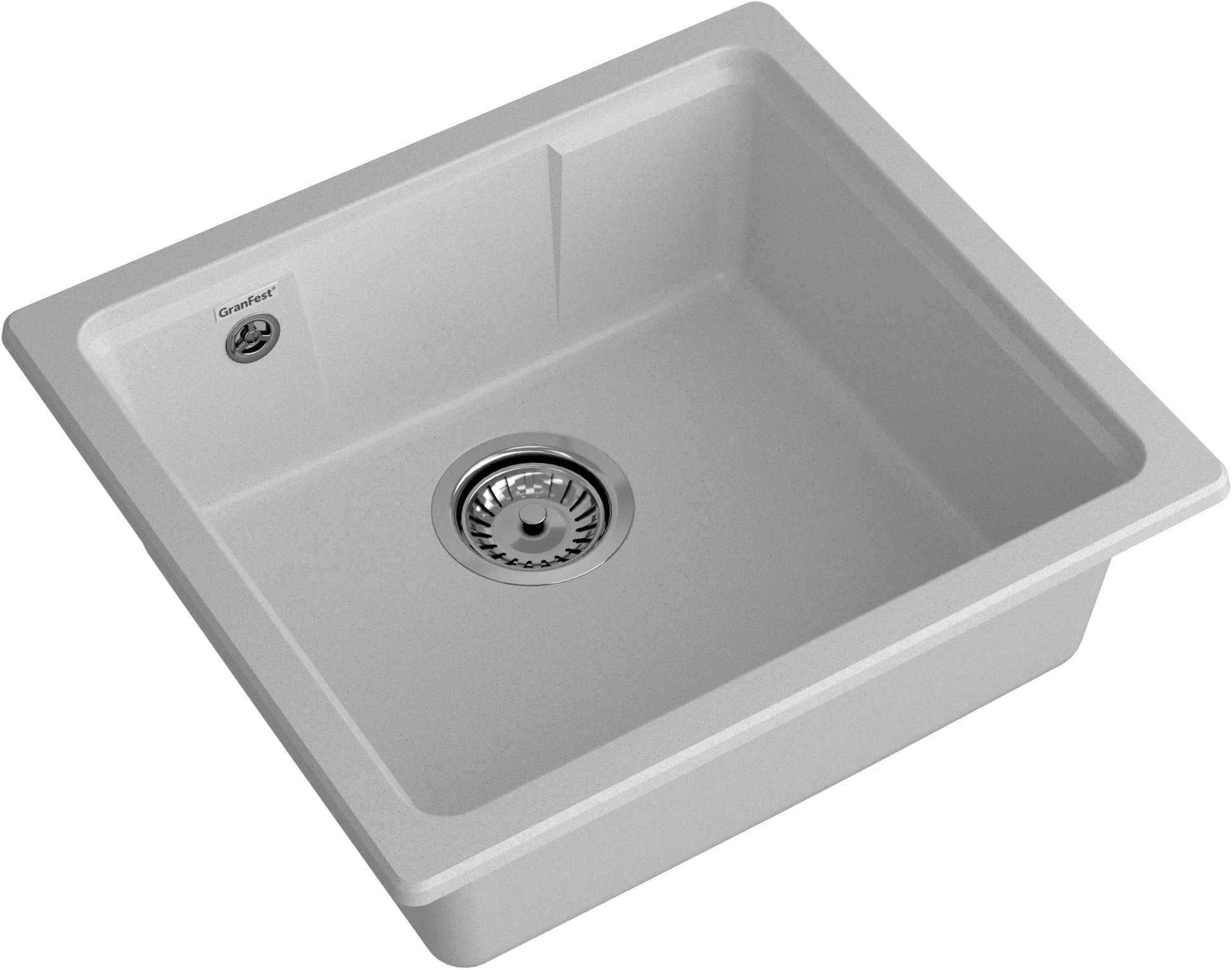 Изображение товара Мойка для кухни ЭКО-М П-4550 45x45 см кварц серый врезная