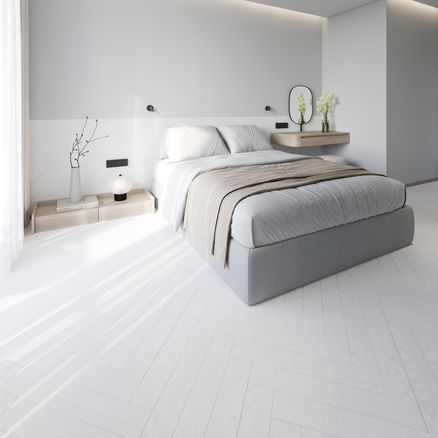 Изображение товара Ламинат Woodstyle Arrow Дуб Лонгбоу 34 класс 12 мм с фаской 2-3 м² паркетоподобное покрытие