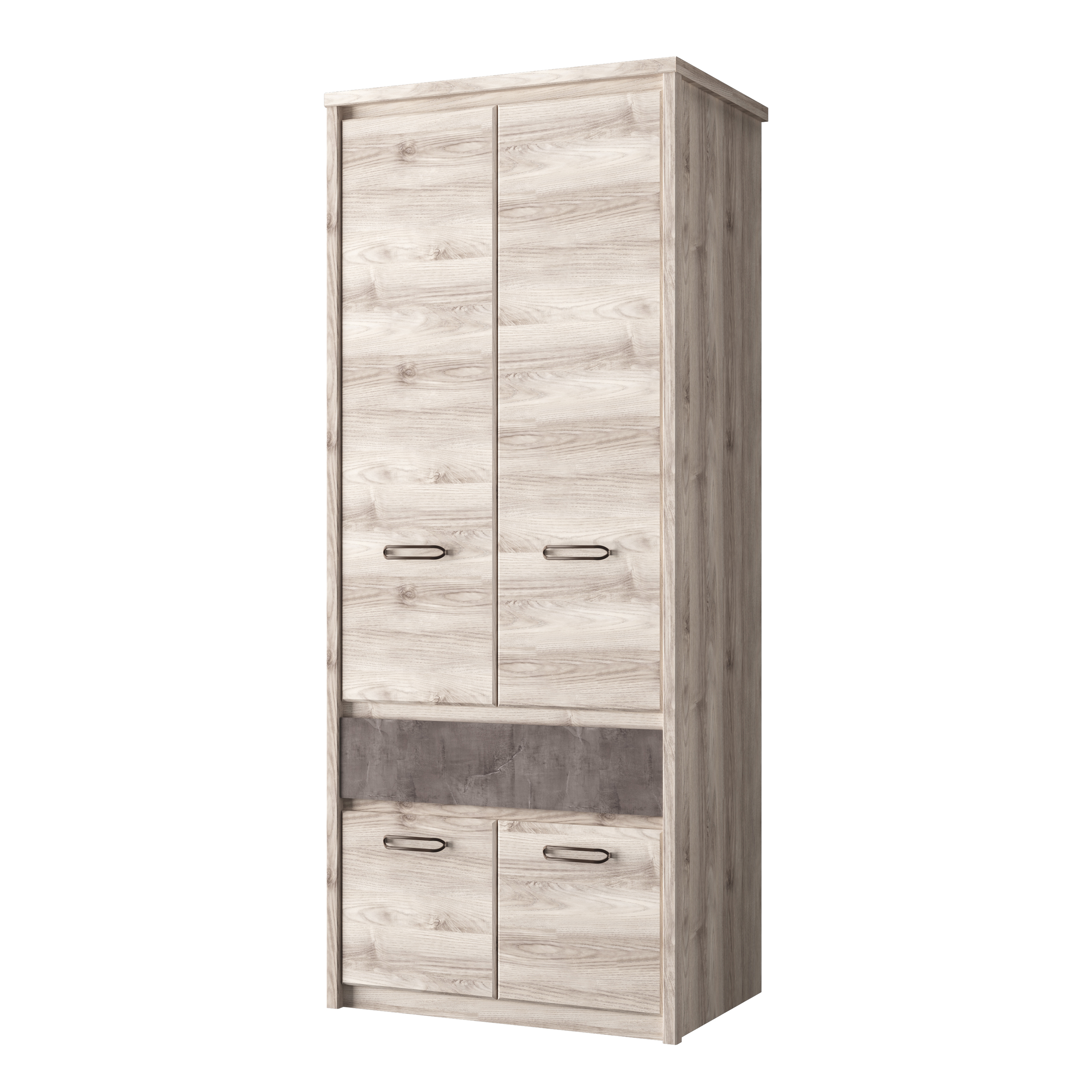 Изображение товара Шкаф Anrex 86.8x210x59 см ЛДСП цвет каштан найроби/оникс