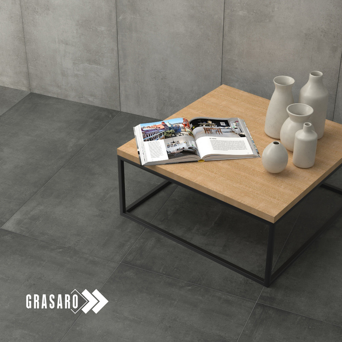 Изображение товара Керамогранит Grasaro Beton G-1103/MR 600x1200 серый бетон