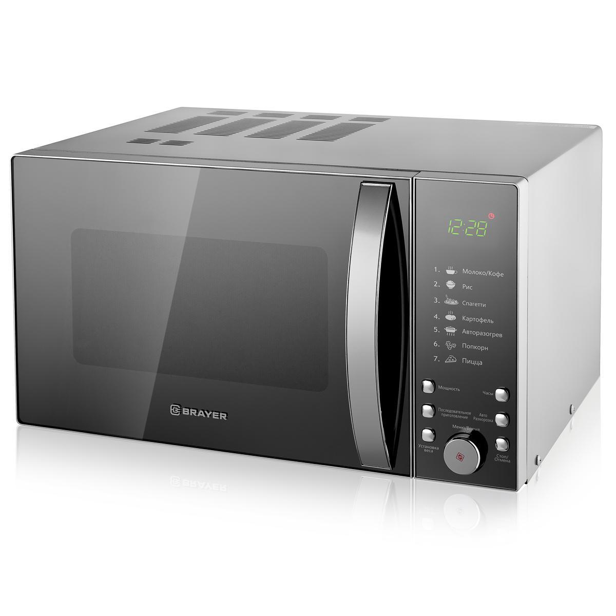 Изображение товара Микроволновая печь BRAYER BR2504 25 л, сенсорное управление, 7 программ