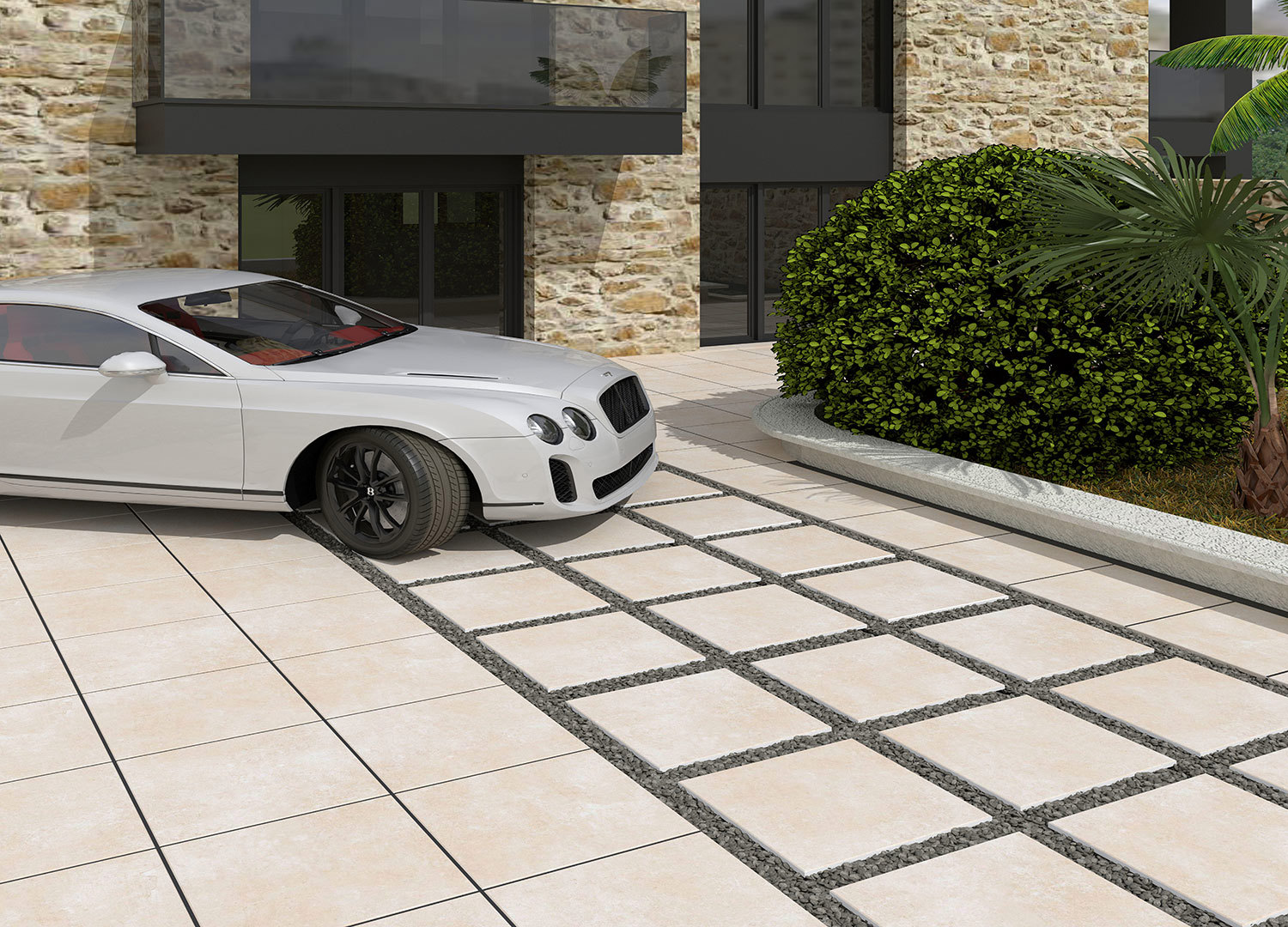 Изображение товара Керамогранит КЕРАМОПРО Jupiter Cream 60x60 см, морозостойкий, золотой