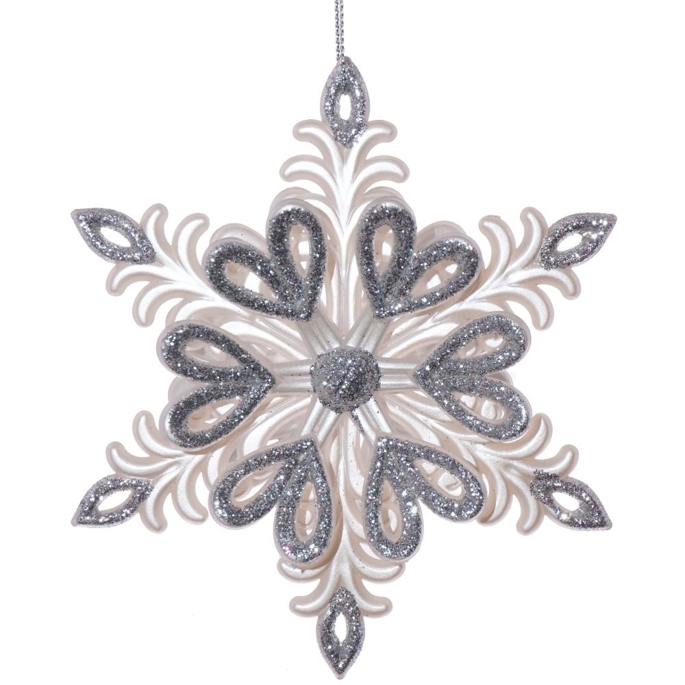 Изображение товара Елочная игрушка 254585 11 см x 3 см серый/серебристый