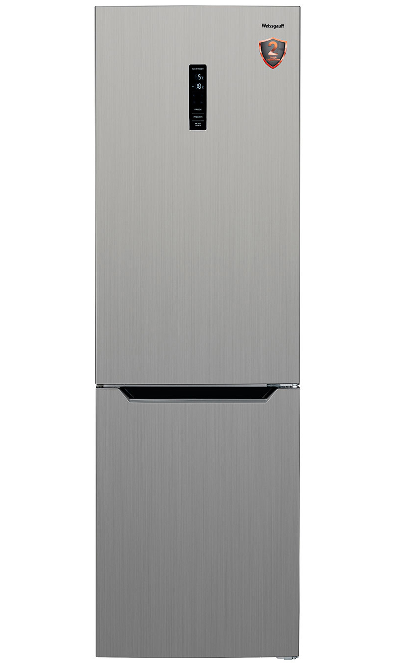 Изображение товара Отдельностоящий двухкамерный холодильник Weissgauff WRK 2000 XNF DC Inverter нержавеющая сталь 60x1