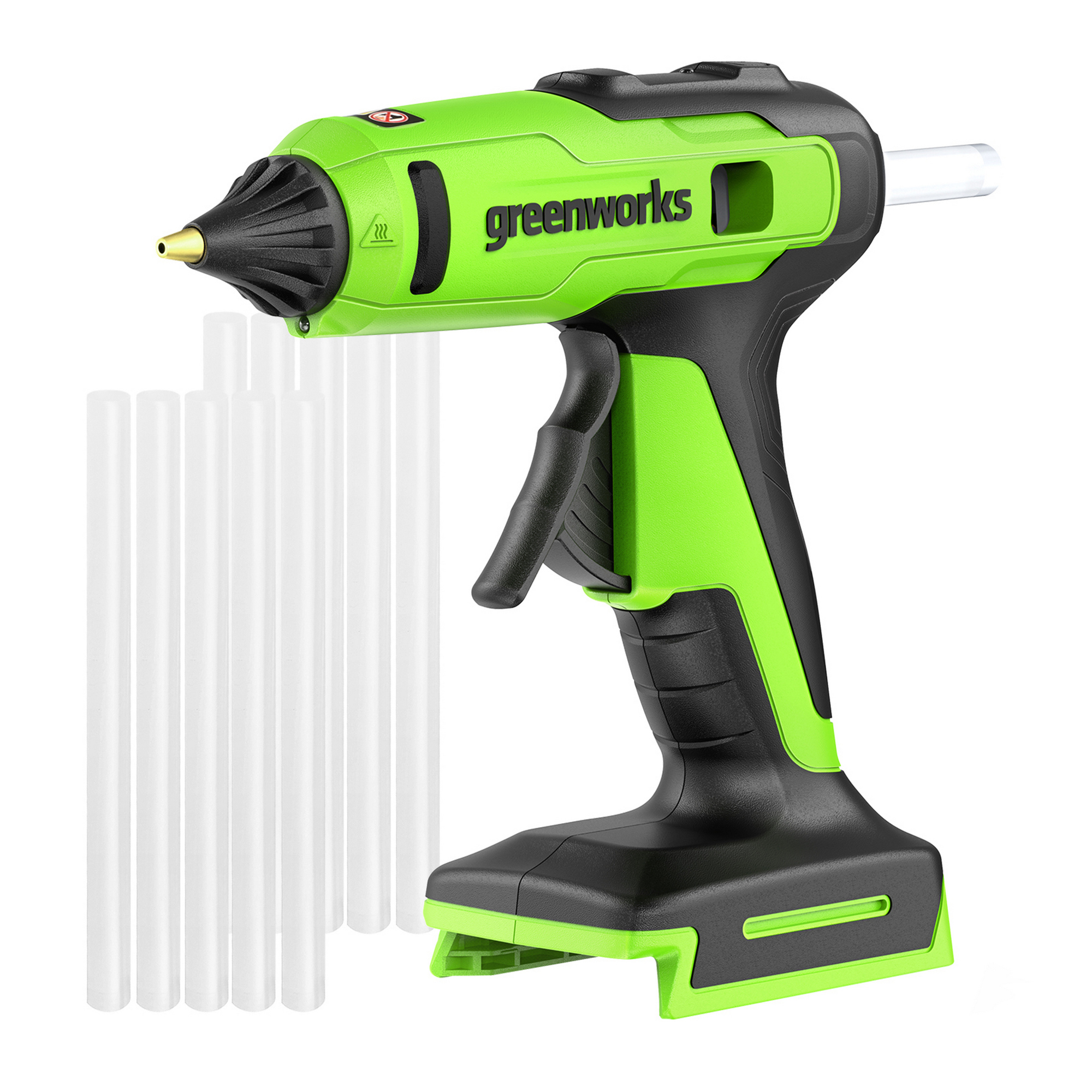 Изображение товара Пистолет клеевой аккумуляторный Greenworks G24GLG 24V без АКБ и ЗУ, 10 стержней