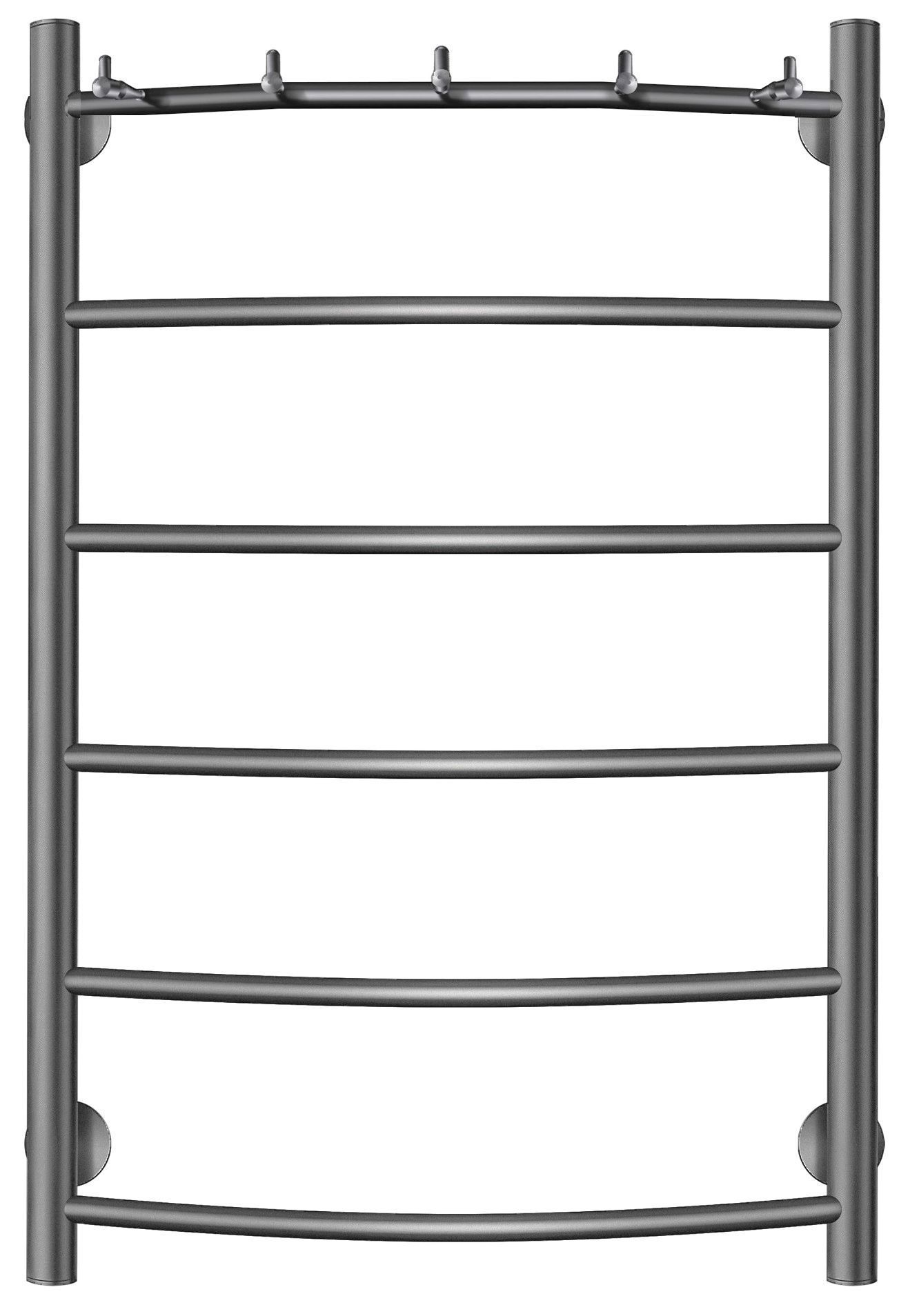 Изображение товара Полотенцесушитель электрический Secado Милан 1 К R 500x800 мм 300 Вт с терморегулятором лесенка цвет графит