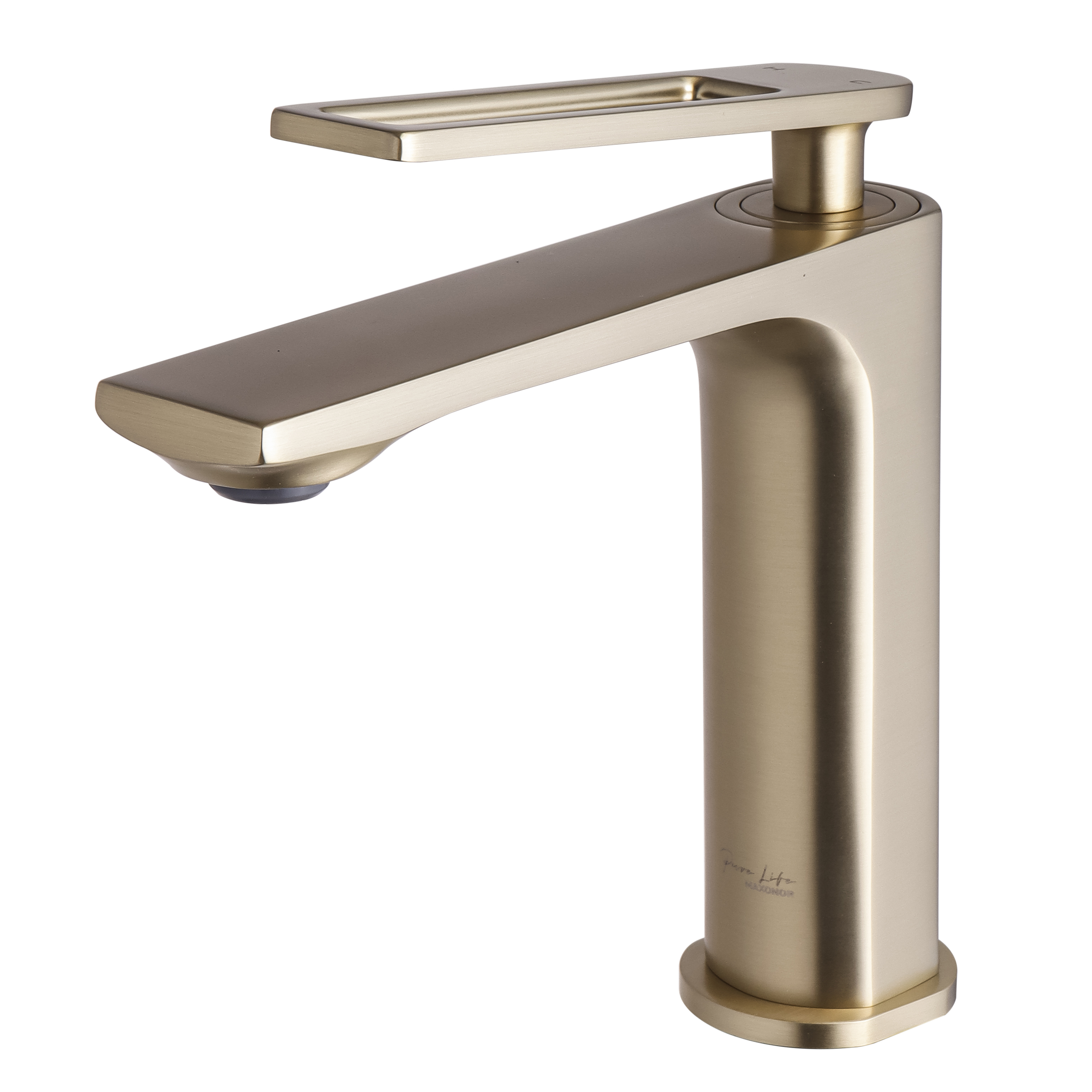 Изображение товара Смеситель для раковины Maxonor PURE LIFE PL1096-6 золотого цвета навесной