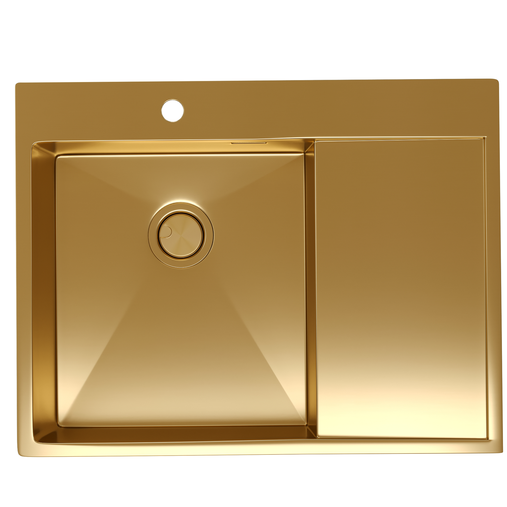 Изображение товара Мойка для кухни Reflexion Maggiore RX2365GD золотая 50x65 см с крылом