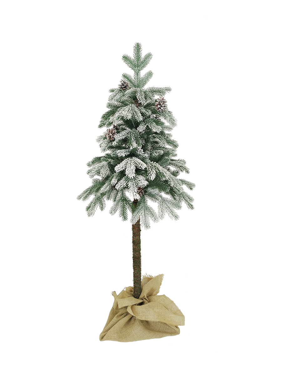 Изображение товара Ель новогодняя искусственная 150 см на высокой ножке с заснеженным эффектом