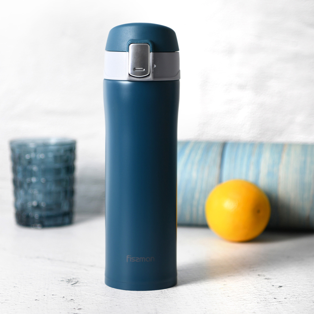 Изображение товара Термокружка 450 мл FISSMAN металлическая с крышкой для горячих и холодных напитков