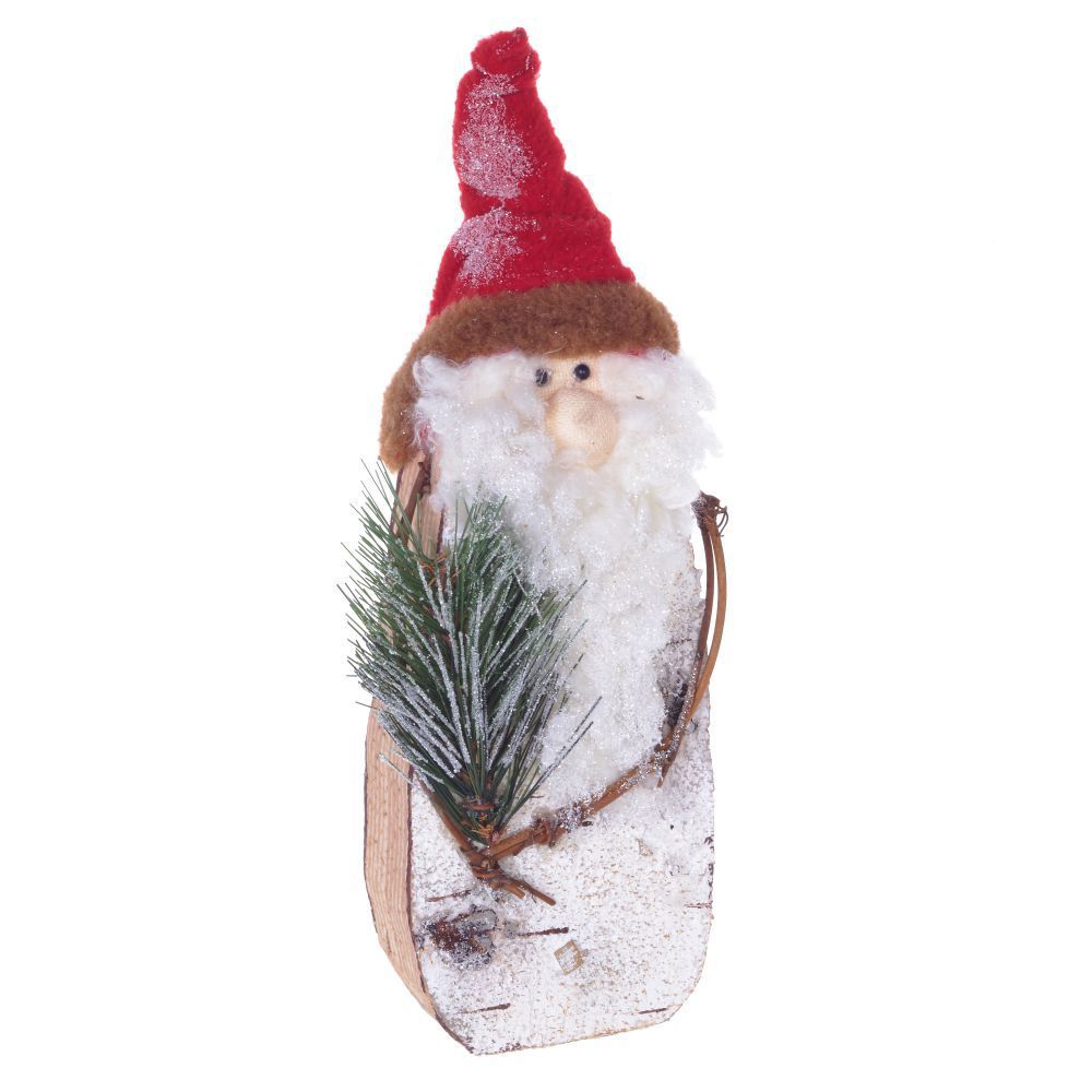 Изображение товара Новогоднее украшение Дед Мороз 8x28x11 см красный ПВХ яркий