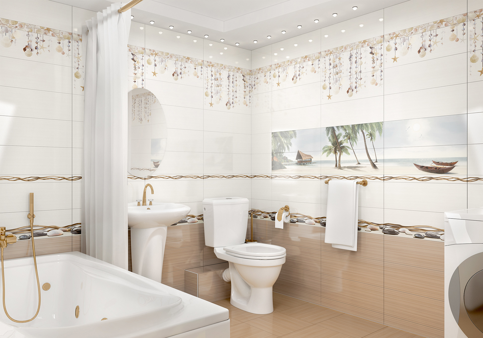 Изображение товара Керамическая плитка Alma ceramica TWA11ALD404 20x60см, коричневая, коллекция Ailand