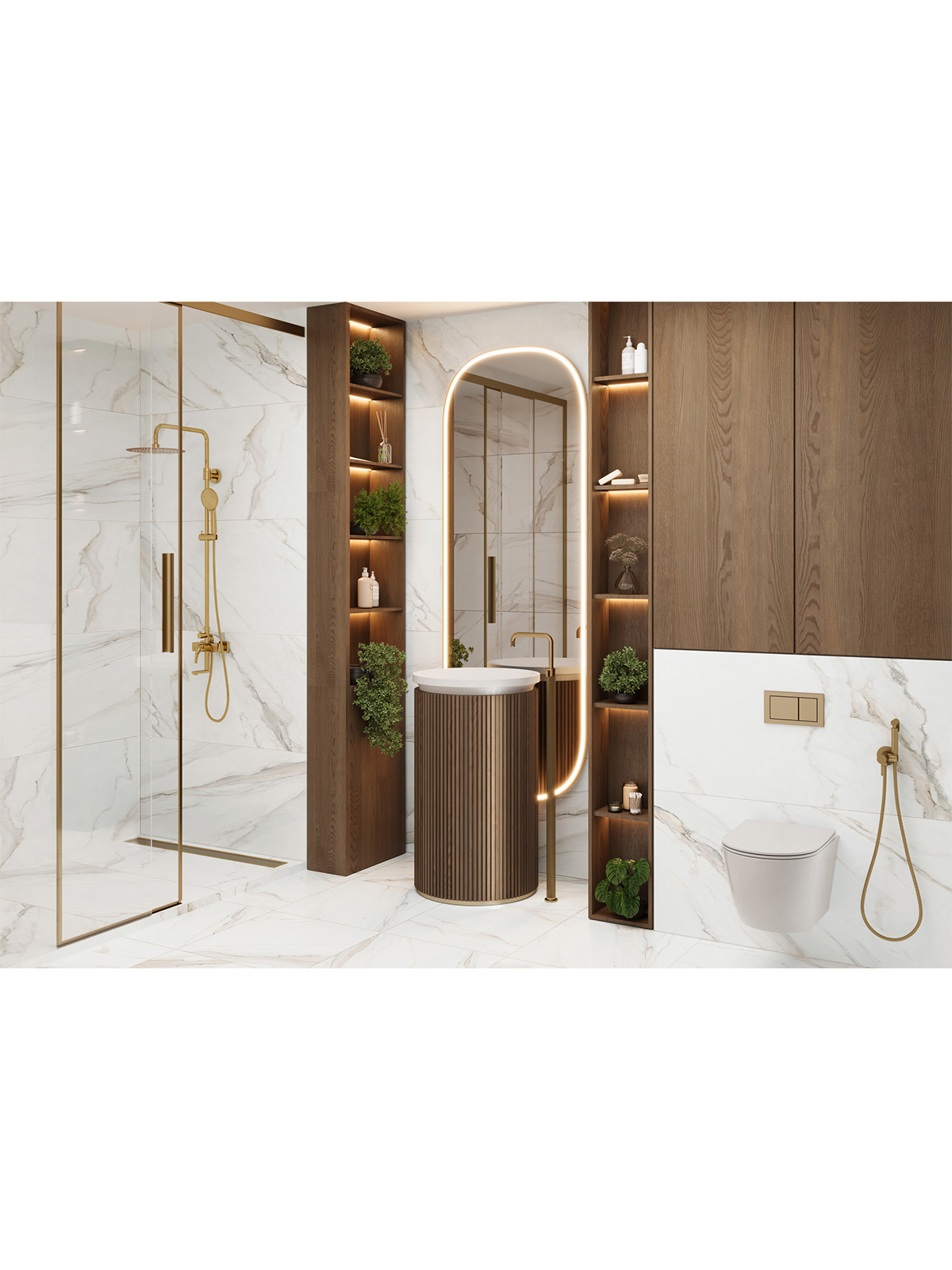 Изображение товара Керамогранит Delacora Calacatta 60x120 см, белый, мраморный эффект, матовый