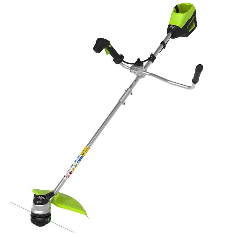 Изображение товара Аккумуляторный триммер Greenworks 2108407 60V бесщёточный, 40 см, легкий