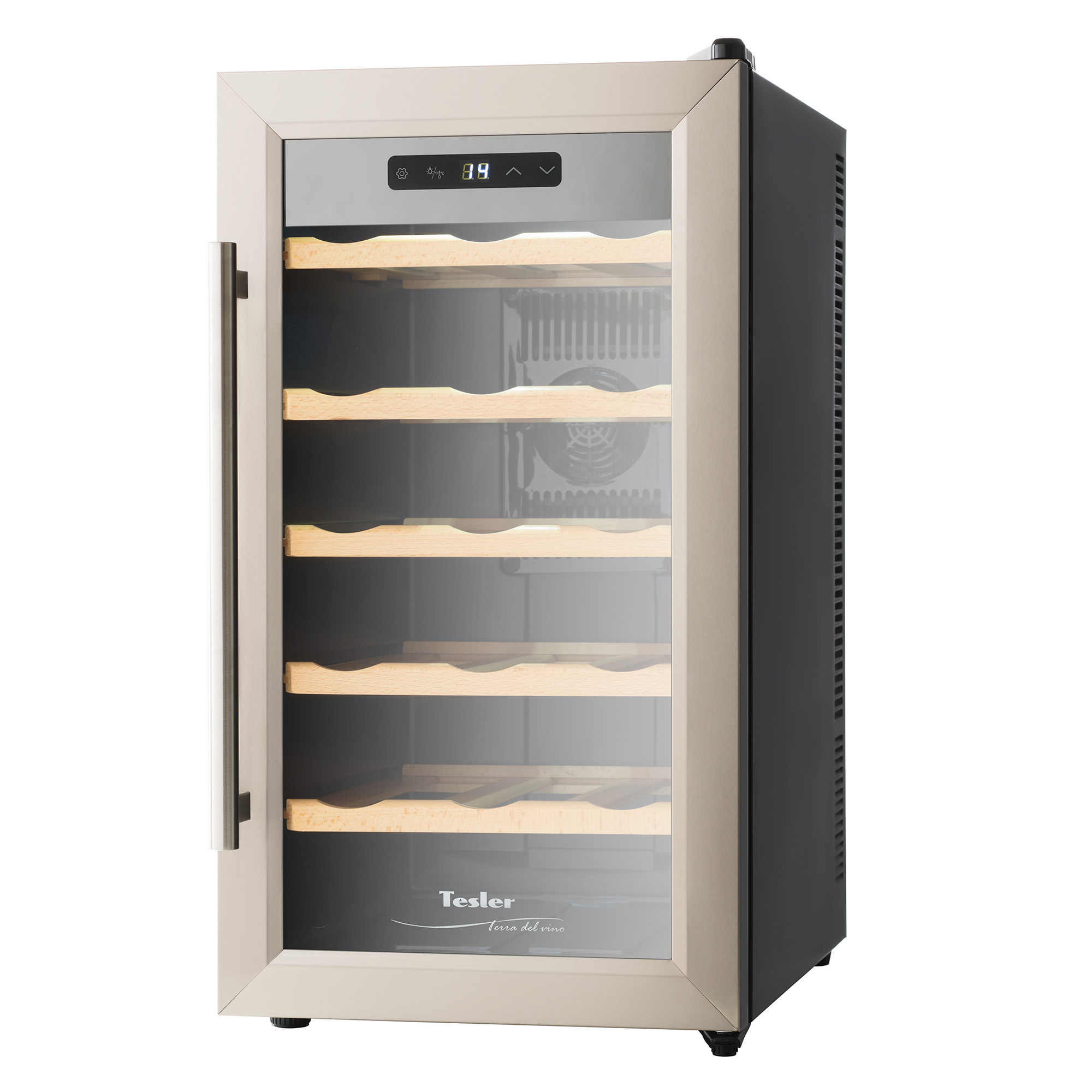 Изображение товара Винный шкаф Tesler 34.5x64.5x50.80 см цвет светло-серый WCV-182