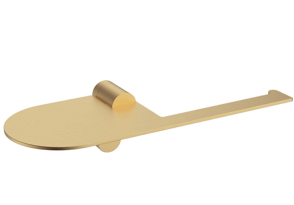 Изображение товара Бумагодержатель с полочкой для телефона RAGLO Золотой сатин 26 см