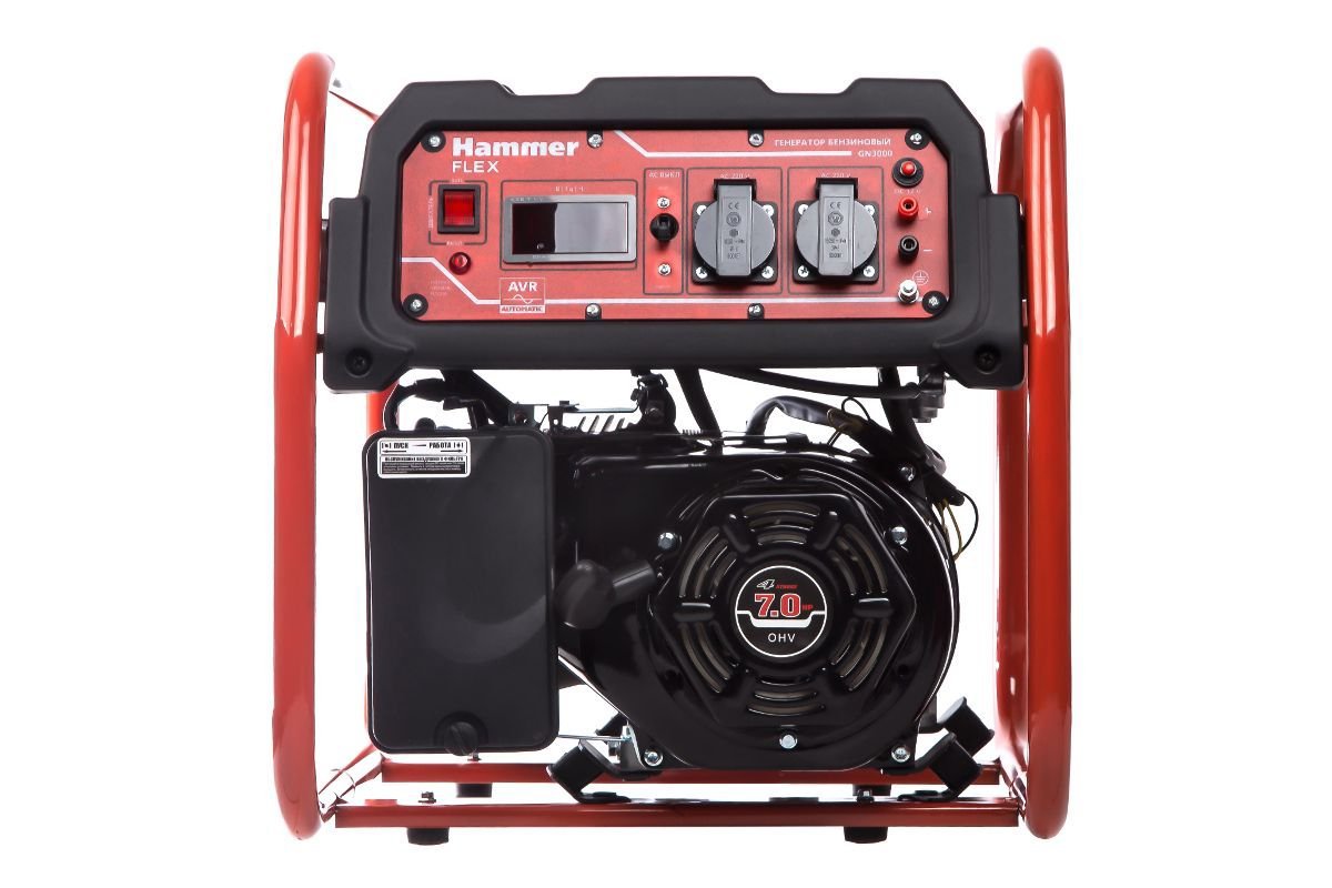 Изображение товара Бензиновый генератор Hammer Flex GN3000 с мощностью 3 кВт