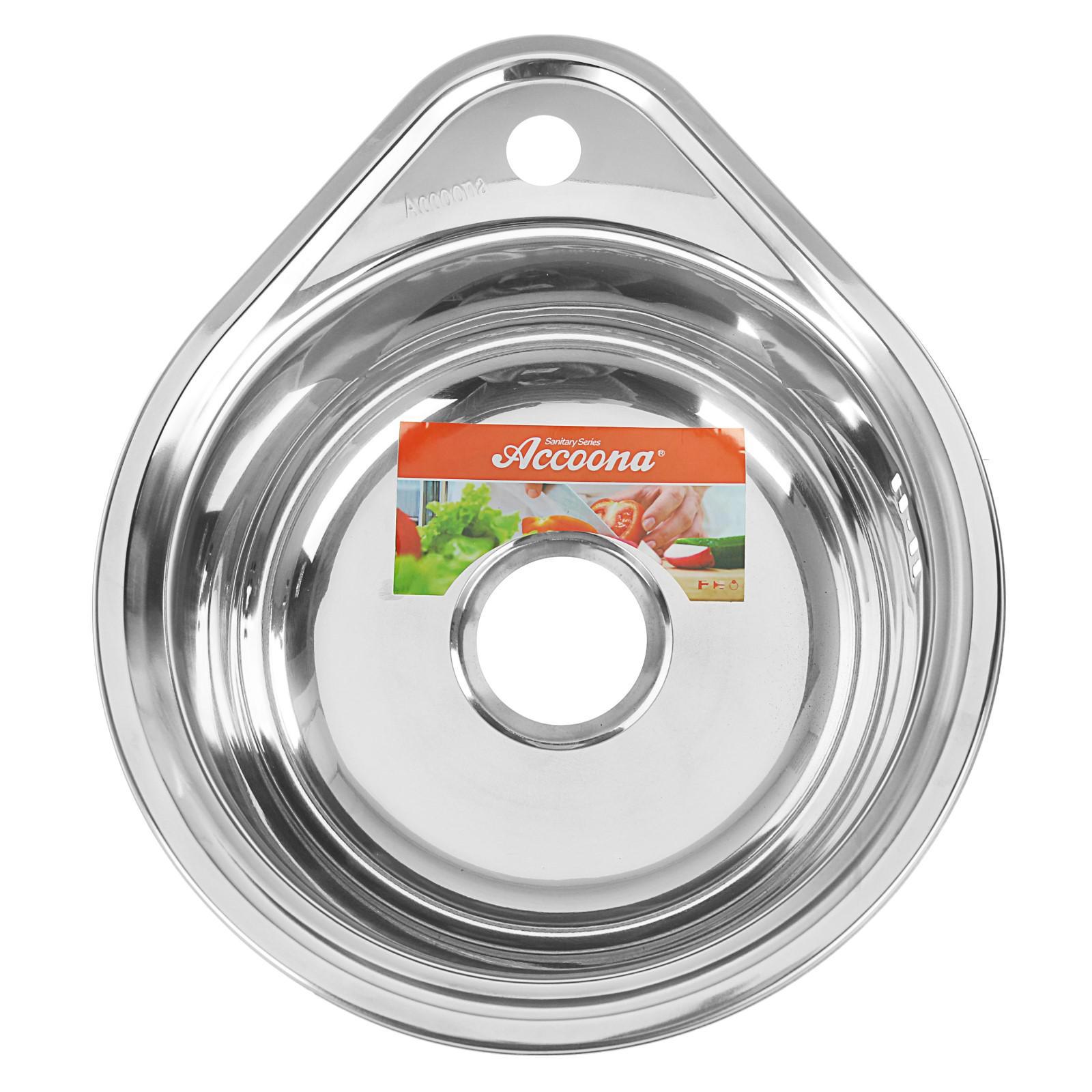 Изображение товара Врезная мойка Accoona 3303711 39x45x16.50 см нержавеющая сталь цвет металлик