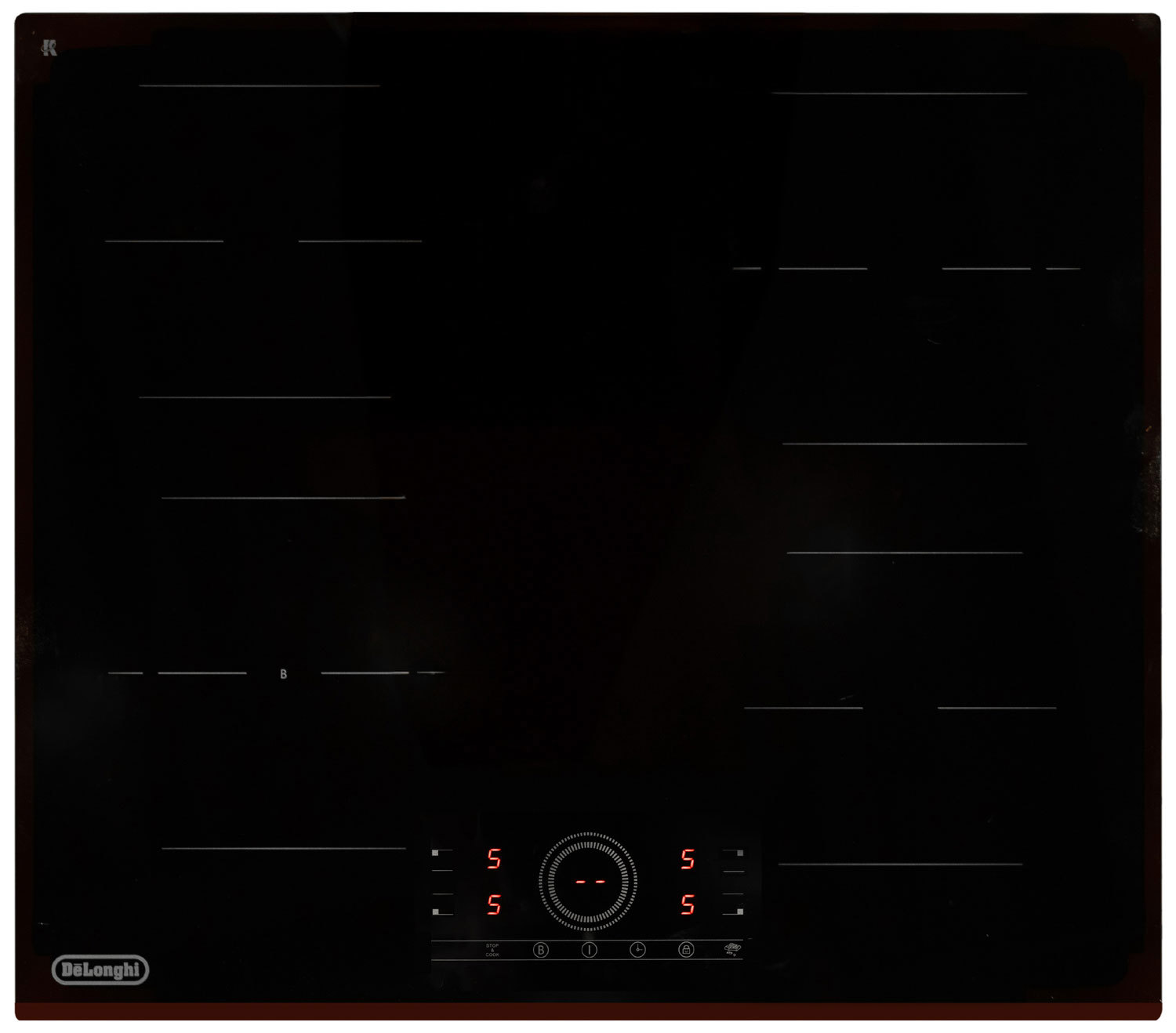 Изображение товара Электрическая варочная панель Delonghi ELETTRA 1B0P CR 4 индукции сенсорное управление черный