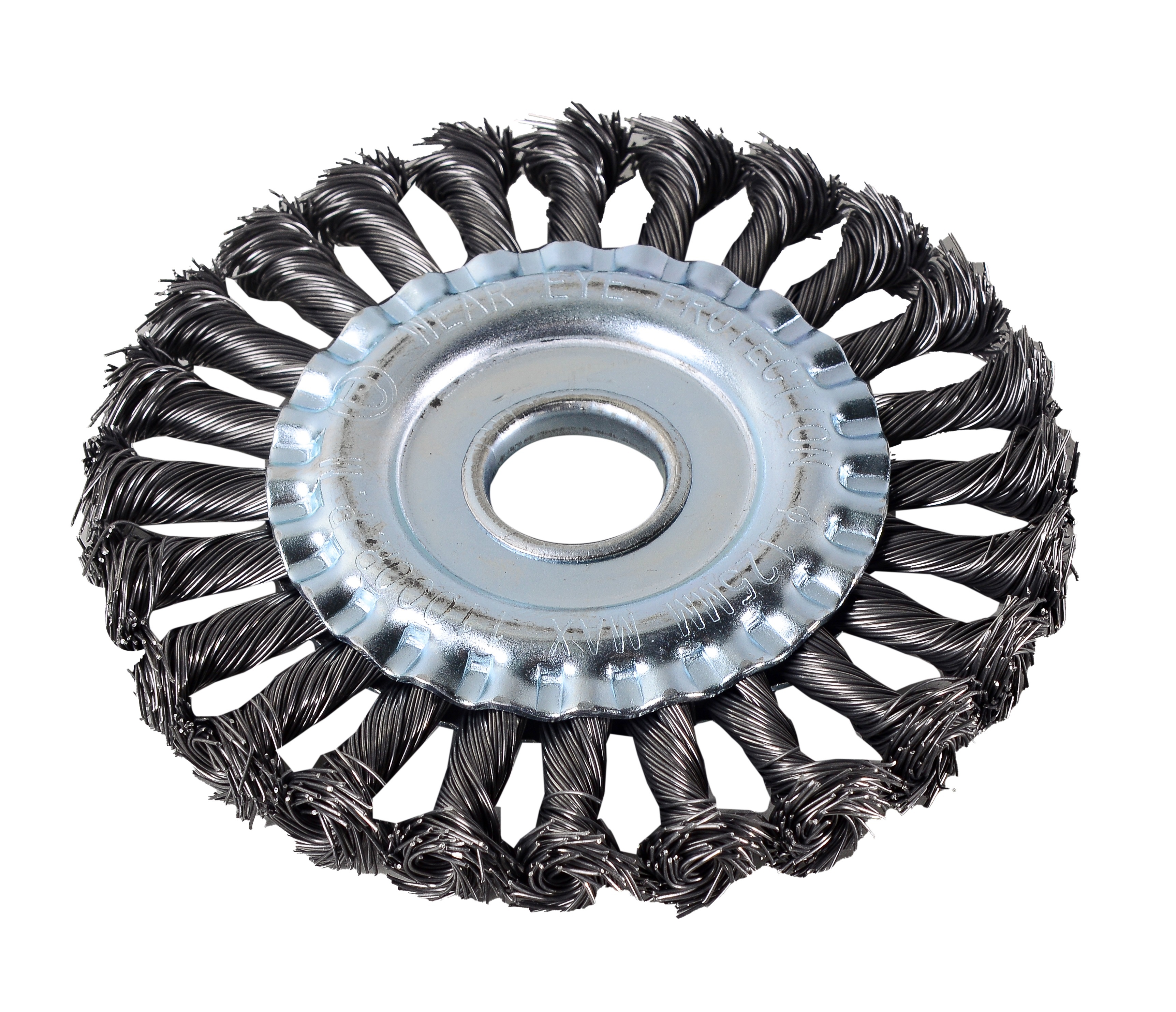 Изображение товара Щётка для УШМ Вихрь 125 мм плоская крученая для очистки металла и других поверхностей