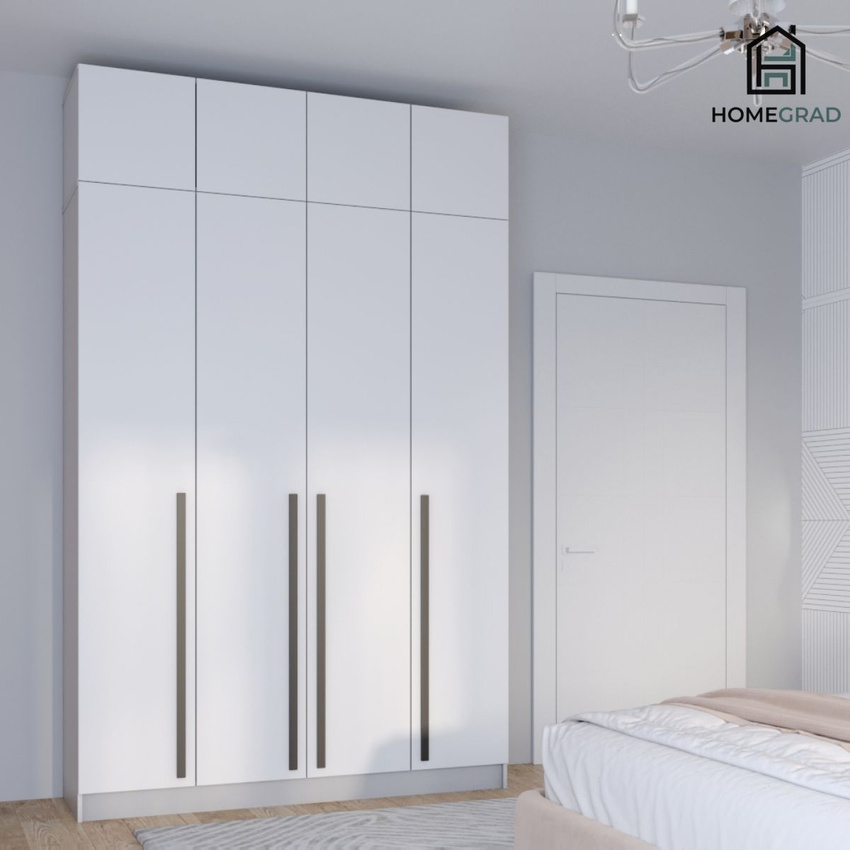 Изображение товара Шкаф распашной Homegrad 0159997/00 160x260 см белый из ЛДСП для спальни и прихожей