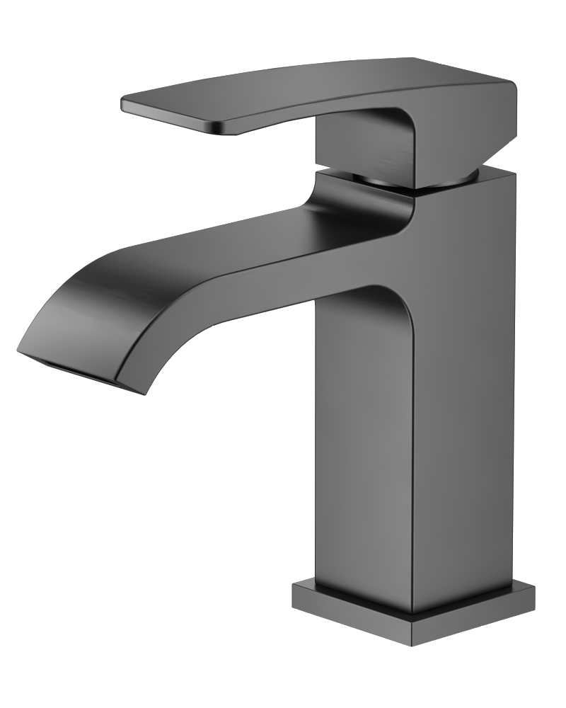 Изображение товара Смеситель для раковины Raglo однорычажный графит латунь 14 см излив