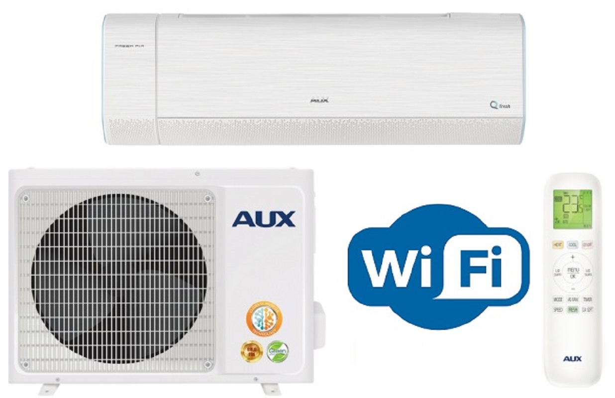 Изображение товара Сплит-система инверторная Aux Q Fresh ASW-H12A4/QF-R2DI/AS-H12A4/QF-R2DI 12K BTU охлаждение/обогрев с Wi Fi