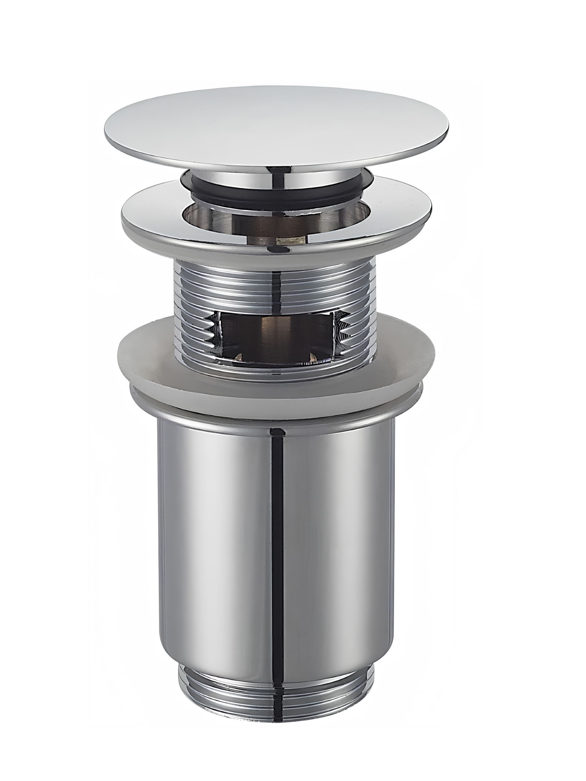 Изображение товара Донный клапан для раковины Potato 10 см ø62, хром,click-clack, латунь