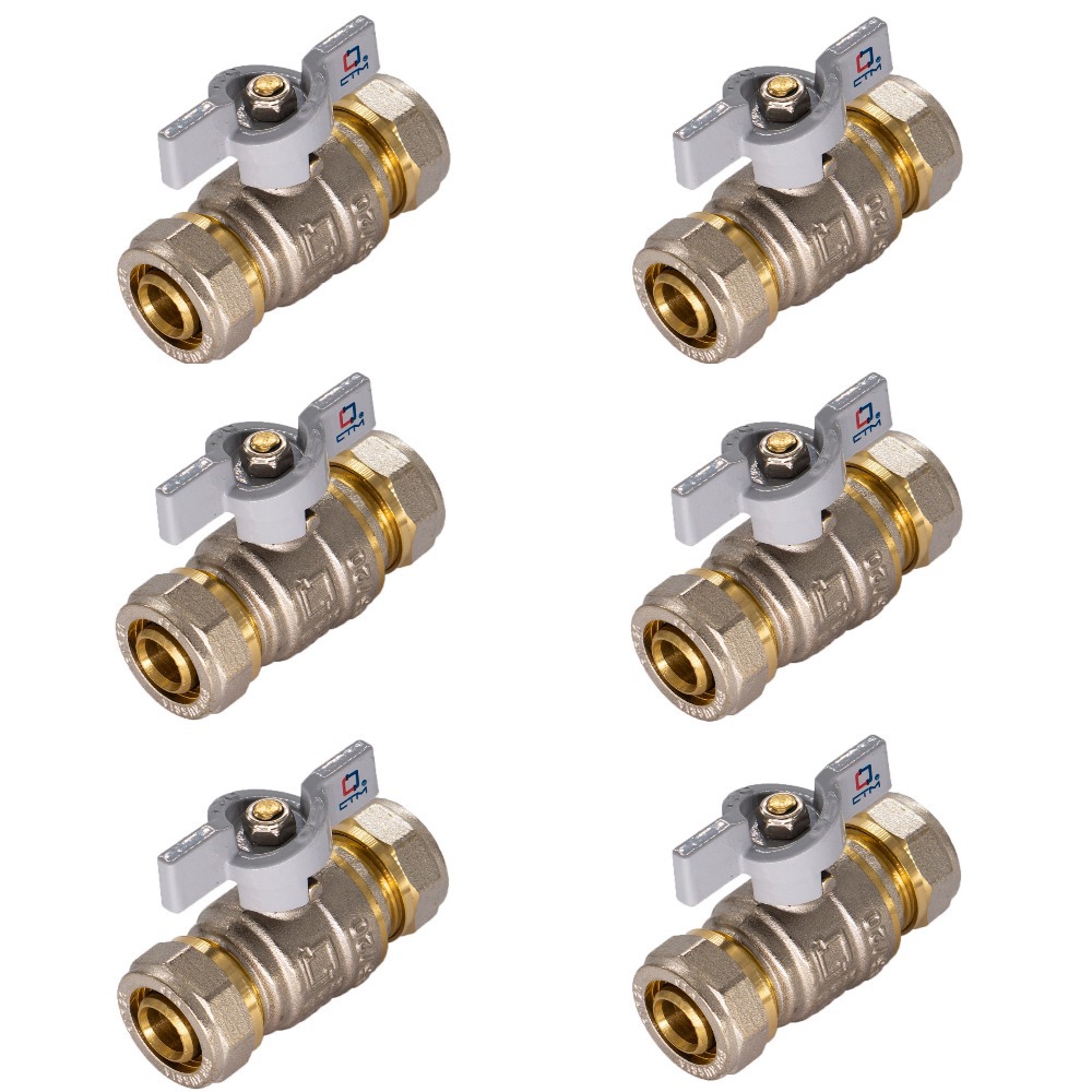 Изображение товара Кран шаровой прямой СТМ CWPB1616K06 16x16 мм PN16 латунь ручка бабочка