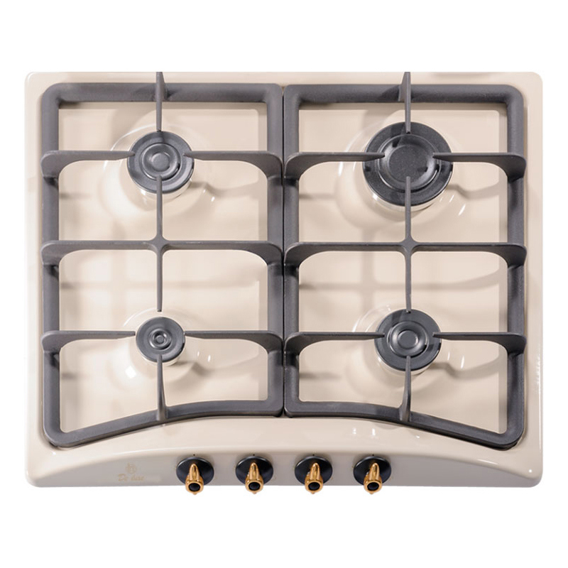 Изображение товара Газовая варочная панель De luxe 5840.00 гмв - 050ЧР 58 см 4 конфорки цвет бежевый