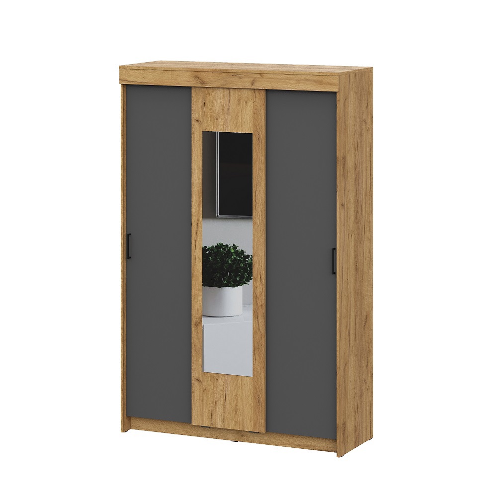 Изображение товара Шкаф-купе Арника 130.1x201.6x50 см ЛДСП цвет дуб золотистый/графит