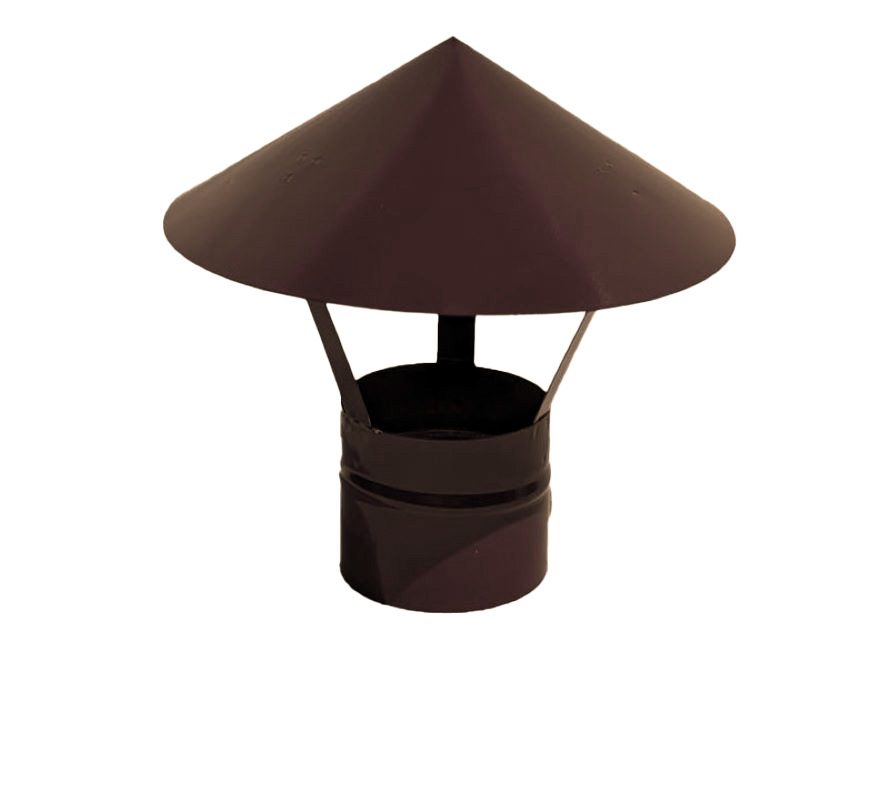 Изображение товара Зонт крышный для круглых воздуховодов 160 мм коричневый оцинкованная сталь ШАМРАЙ