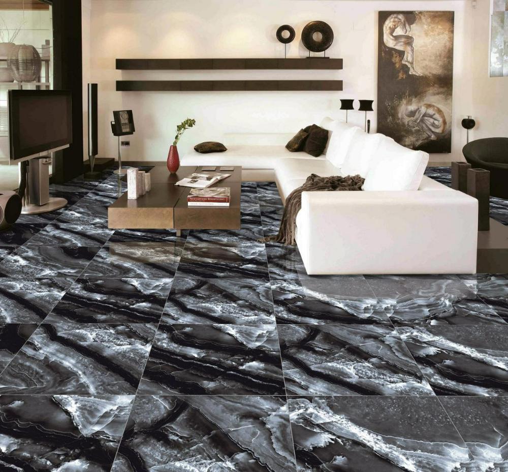 Изображение товара Керамогранит Primavera Black Modulo 60x60 см черный глянец