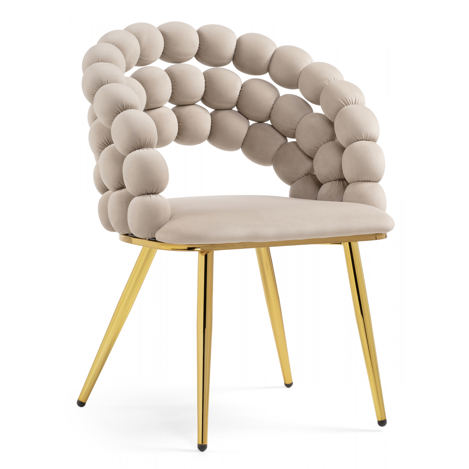 Изображение товара Стул Woodville Ball 42x81x60 см велюр металлокаркас современный дизайн