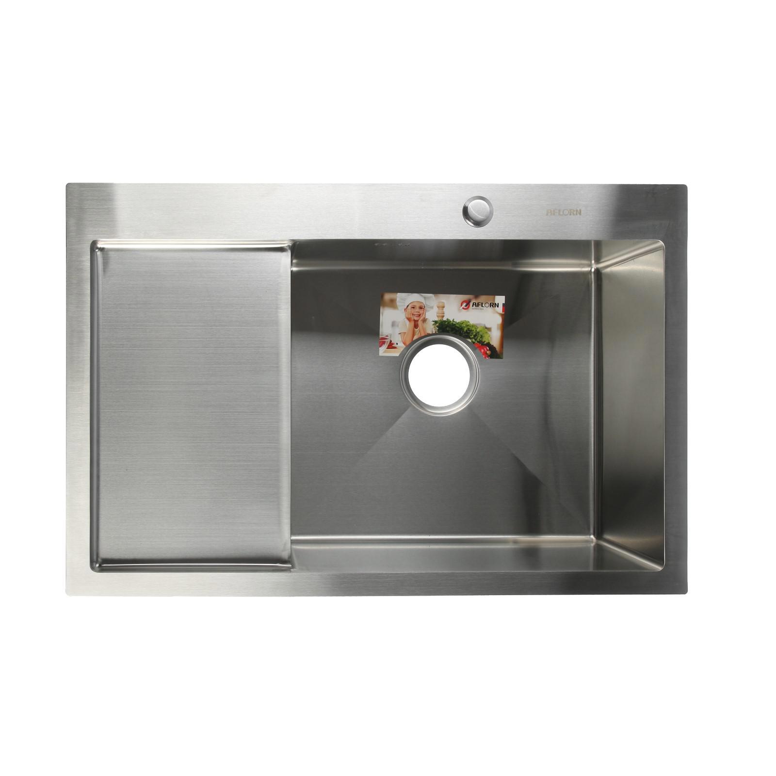 Изображение товара Врезная мойка Accoona 6957253 51x78x20 см нержавеющая сталь цвет металлик