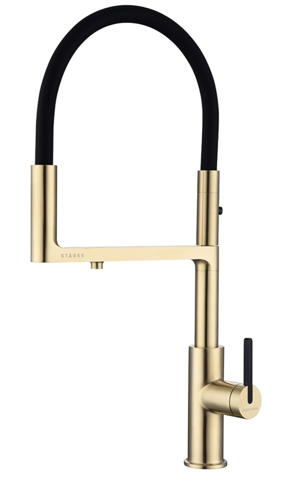 Изображение товара Смеситель для кухни Paulmark To213402-SBG выдвижной излив 26.1 см цвет золотой