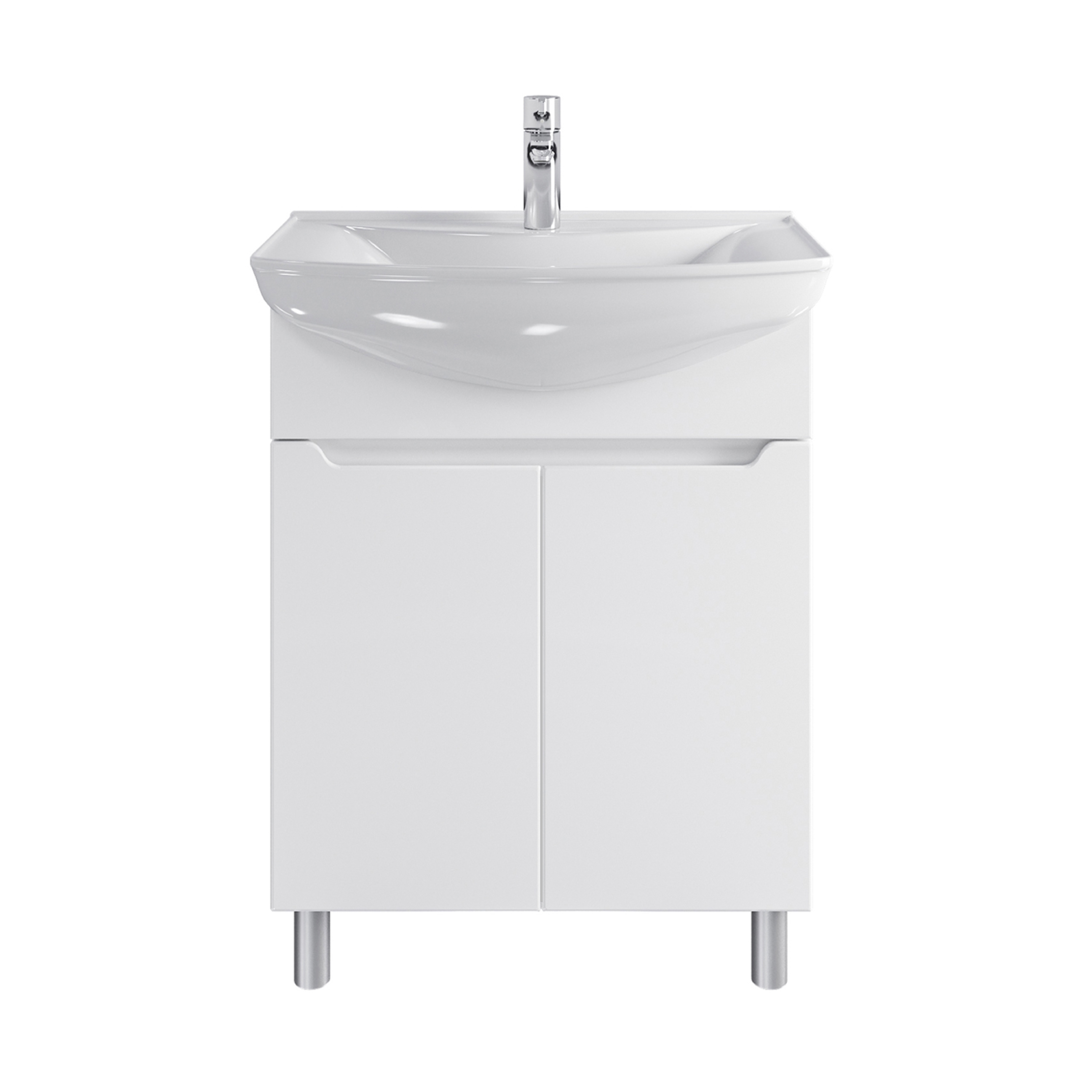 Изображение товара Тумба RUVANN VERY 75 с раковиной - Белая напольная, 76x85. 5x48. 5 см