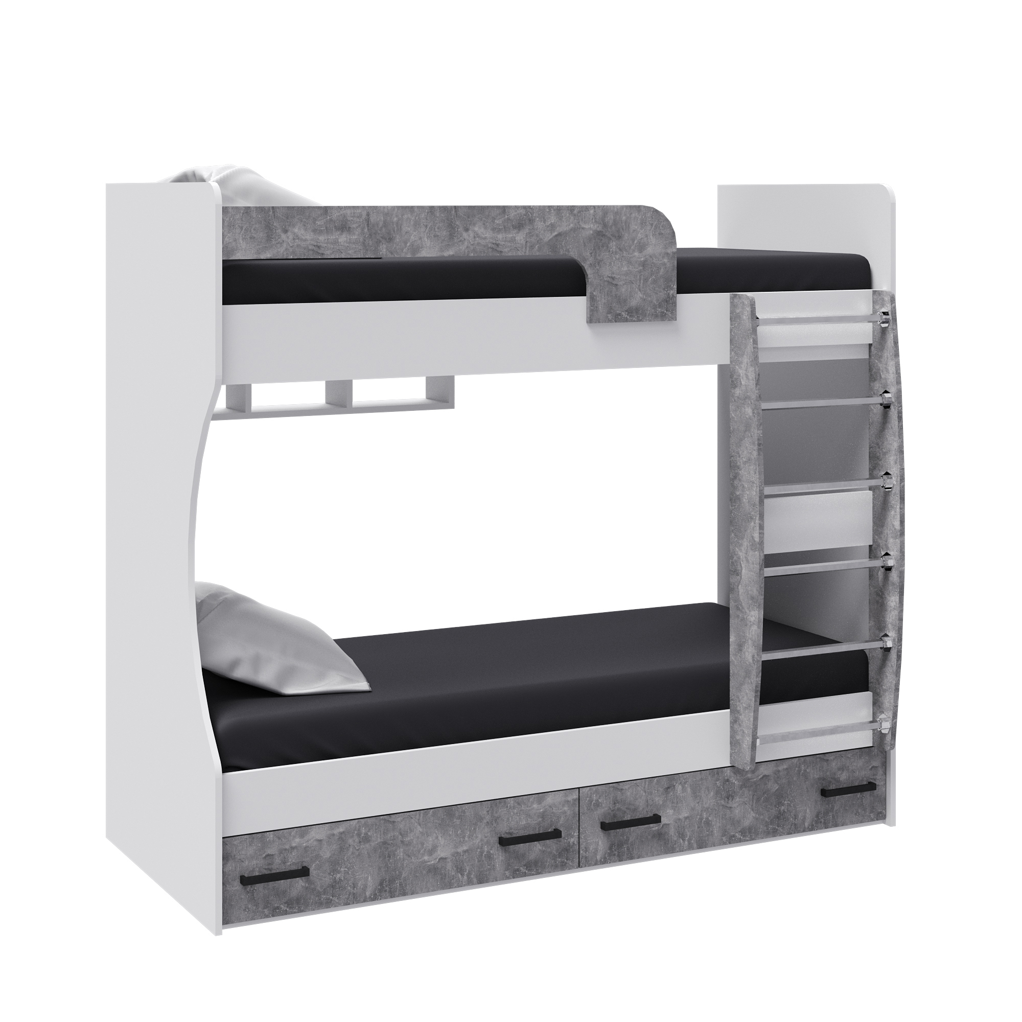 Изображение товара Двухъярусная кровать Микон Лючия 80x186 см ЛДСП белый светлыйРоссия