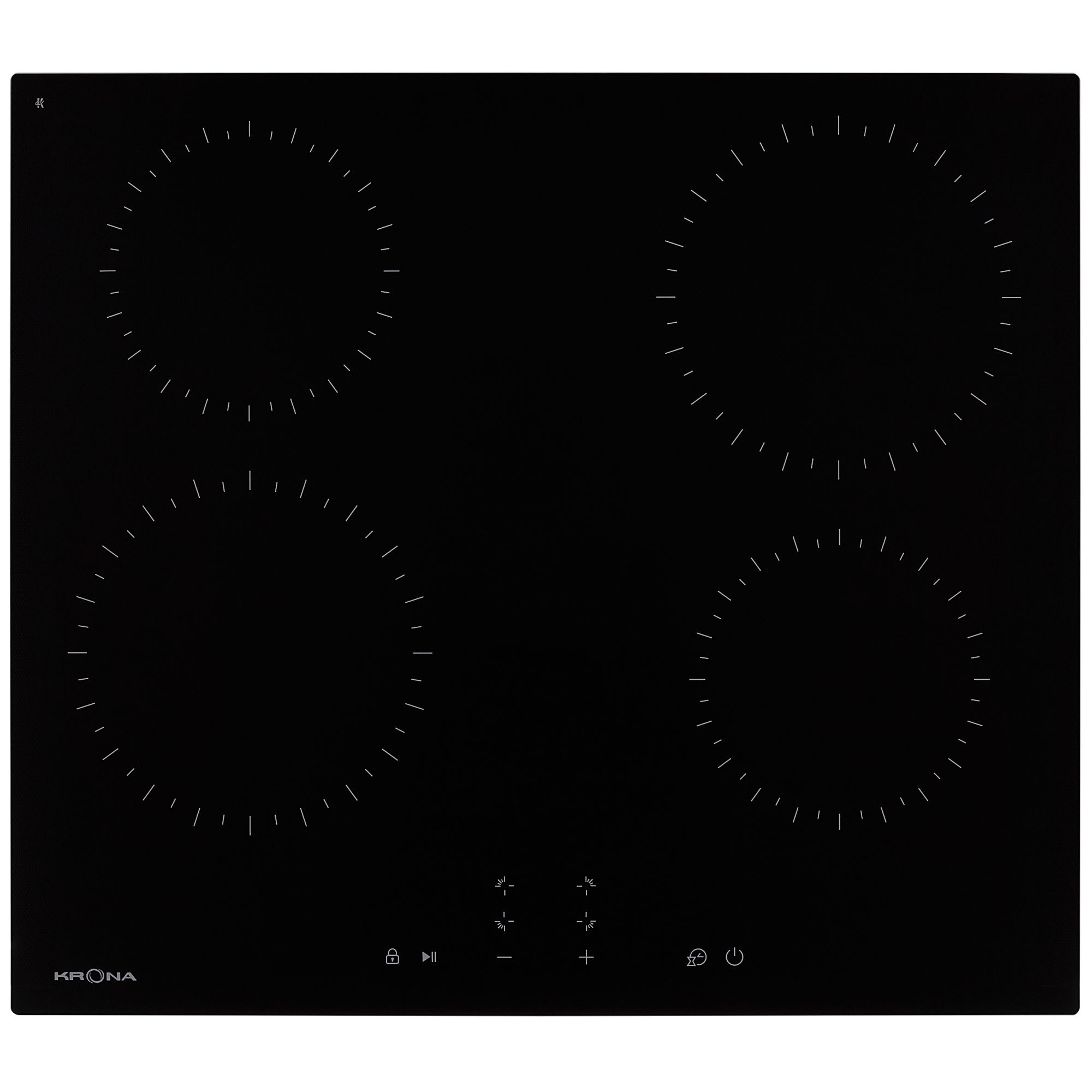 Изображение товара Электрическая варочная панель Krona Zauber 60 BL TK 4 конфорки стеклокерамика