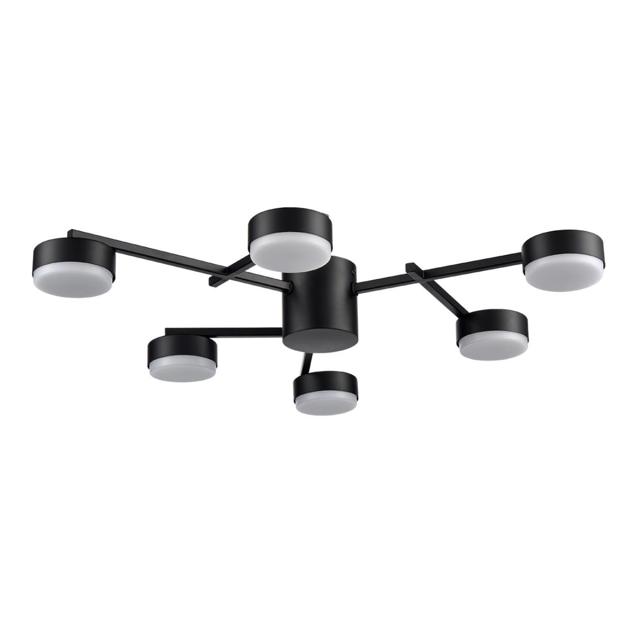 Изображение товара Люстра потолочная светодиодная Lumion Comfi 8186/6c, 6 плафонов, черная, для натяжных потолков