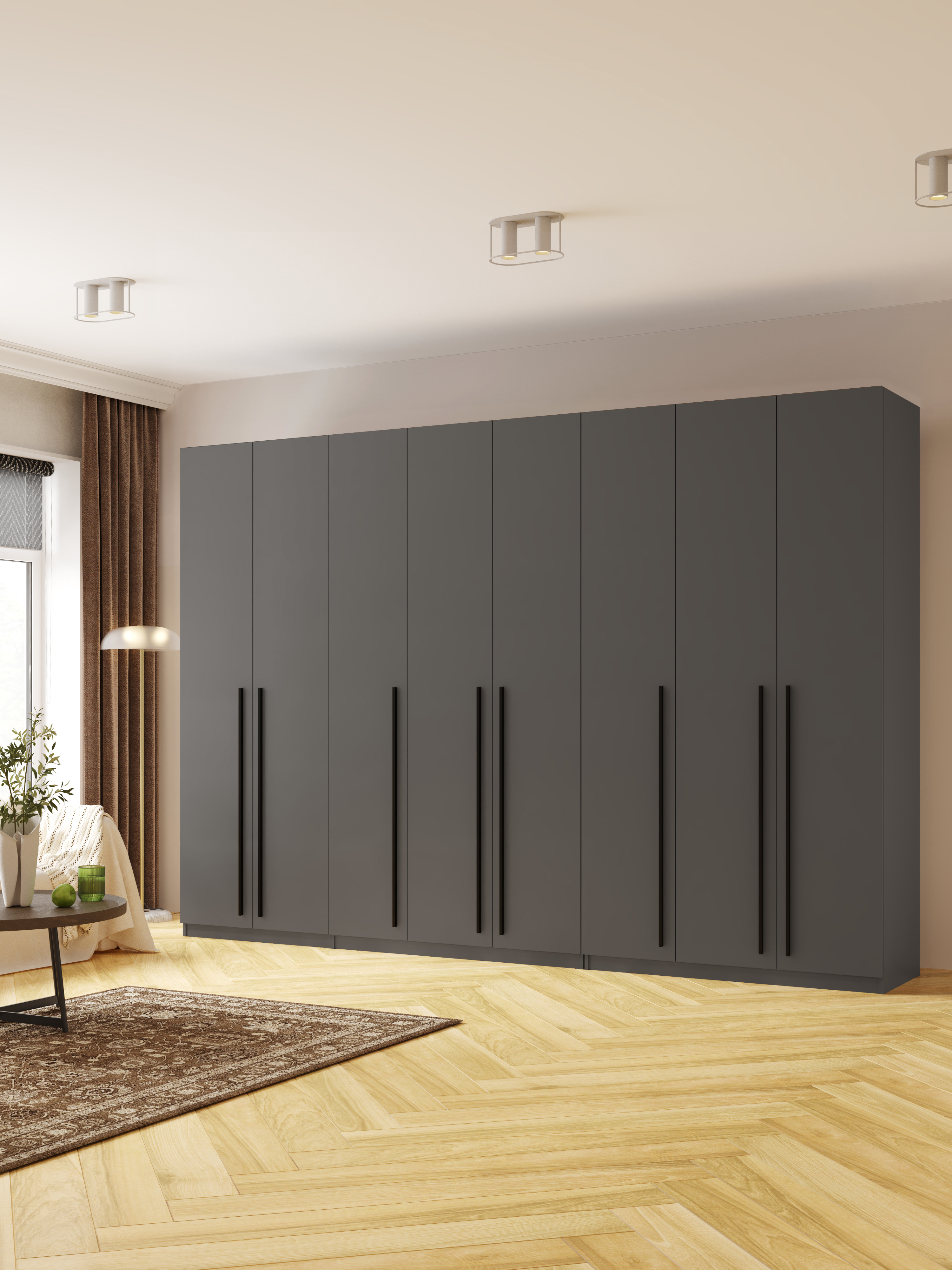 Изображение товара Шкаф распашной Принцесса мелания 320x220 см цвет графит