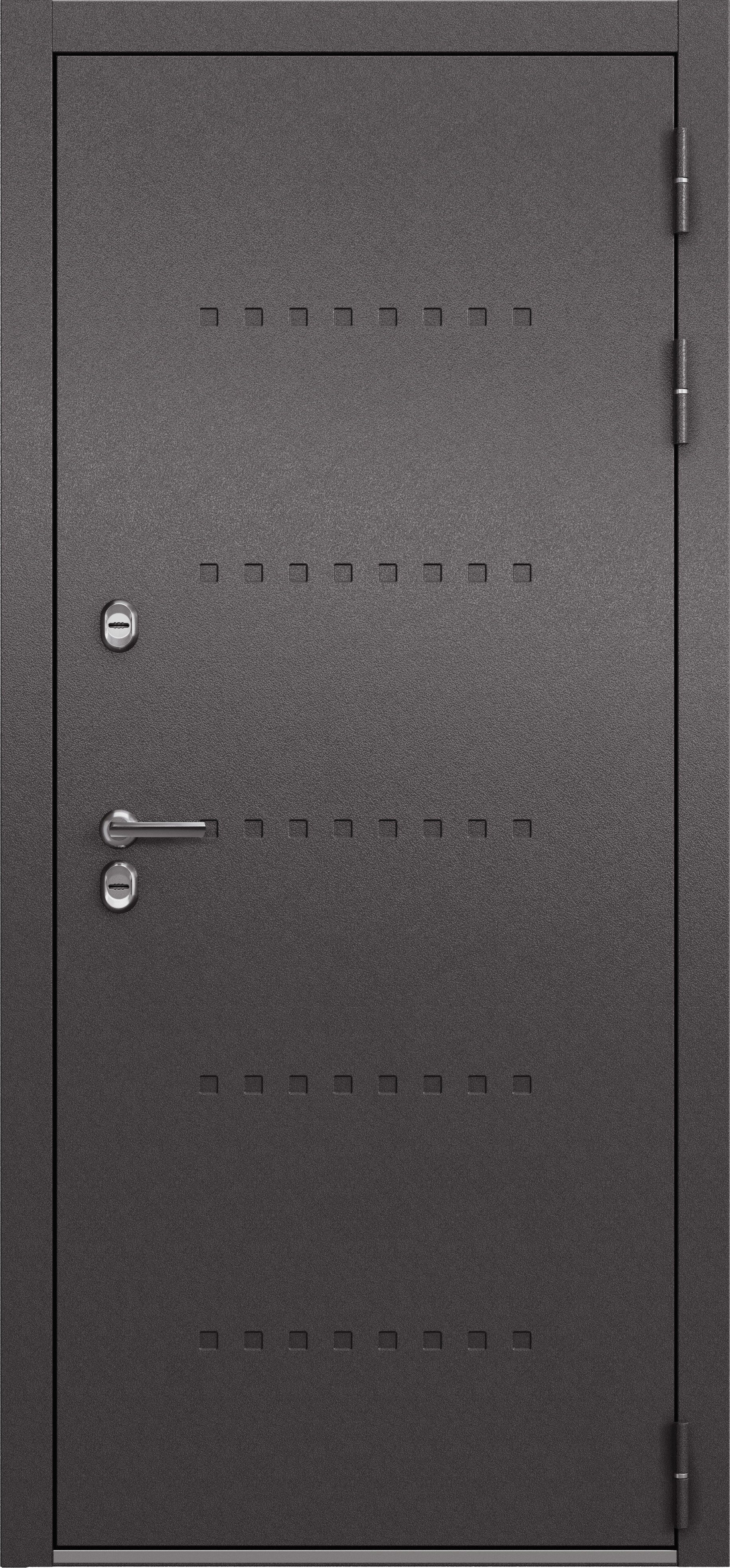 Изображение товара Входная дверь БИЗНЕС ПАРК Норд 100 с терморазрывом, шоколад букле/дуб белый матовый