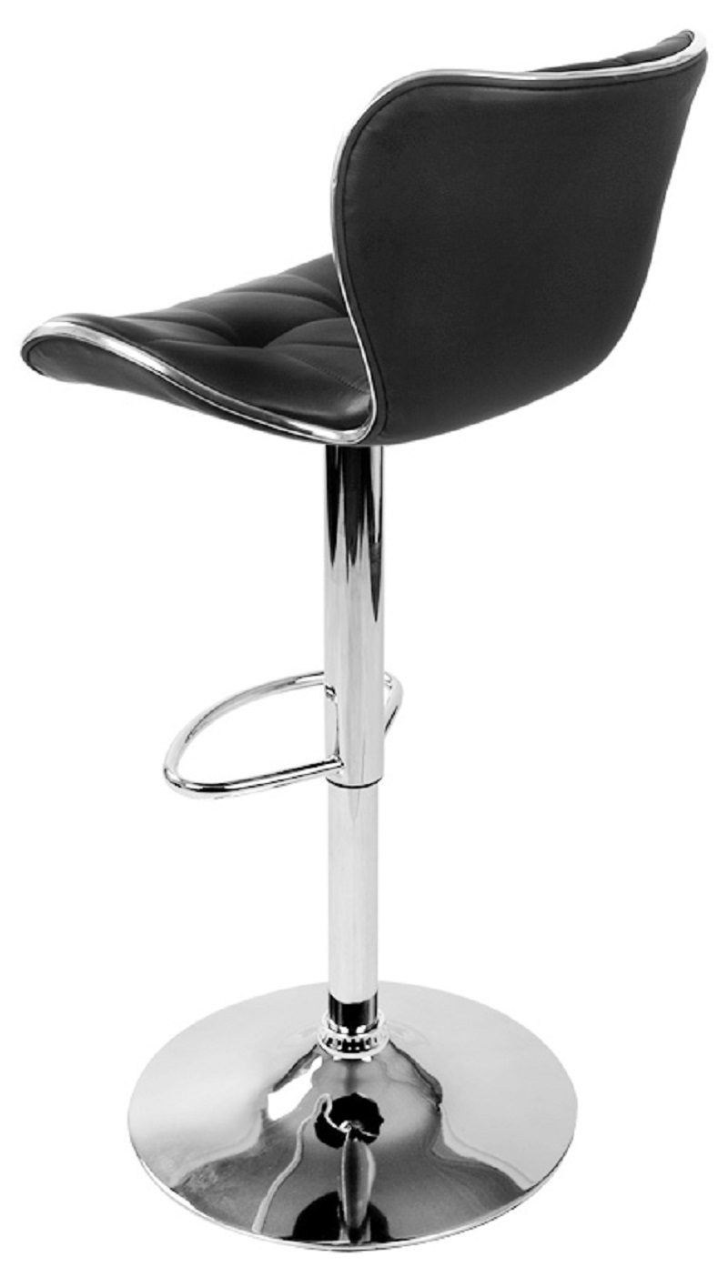 Изображение товара Барный стул Hesby Serenity Echo черный регулируемый с металлом и эко-кожей