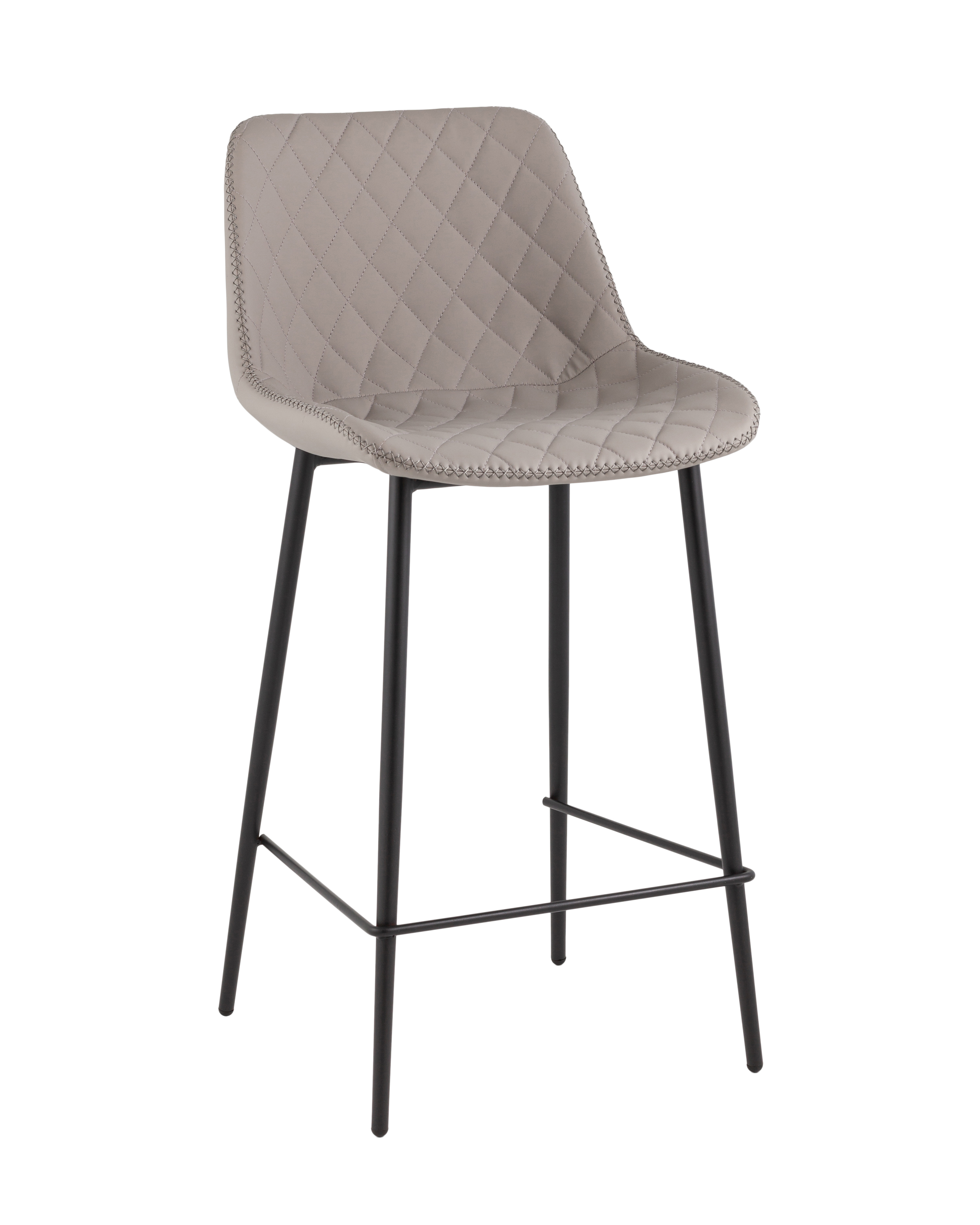 Изображение товара Барный стул Arch комплект из 2 серых стульев металлический с эко кожей